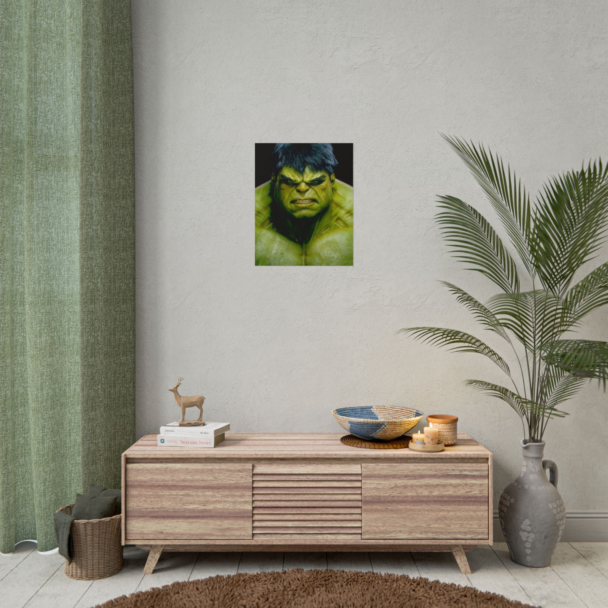Hulk Lightning Poster — Marvel Vibrant Superhero Wall Art (Rolled Poster)