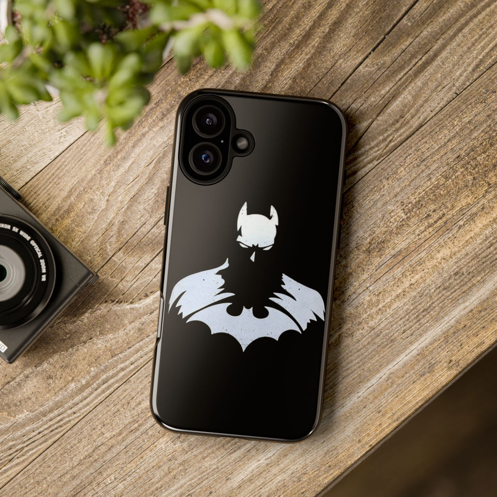 Batman Silhouette Tough Phone Case — Dark Knight Black Protective Cover