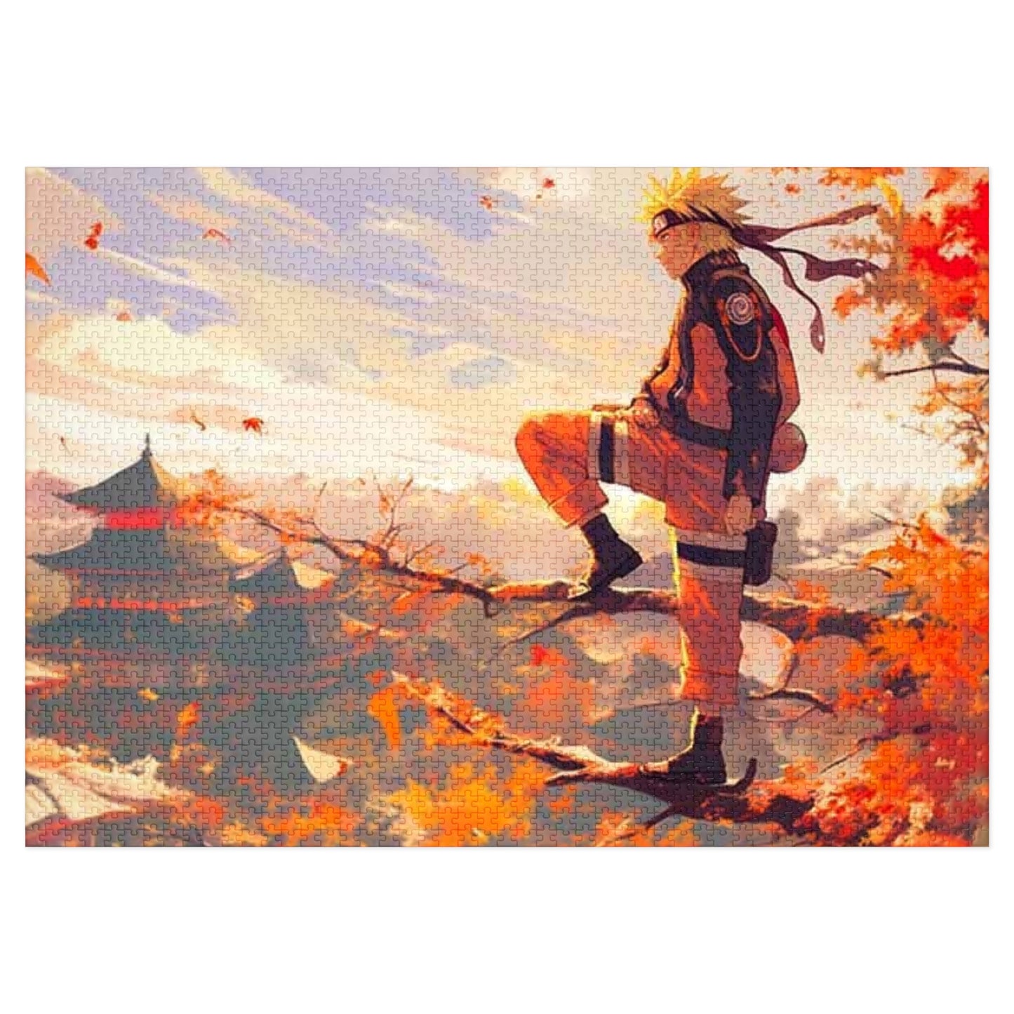 Naruto Autumn Scene Jigsaw Puzzle with Tin —  Anime Puzzle Gift