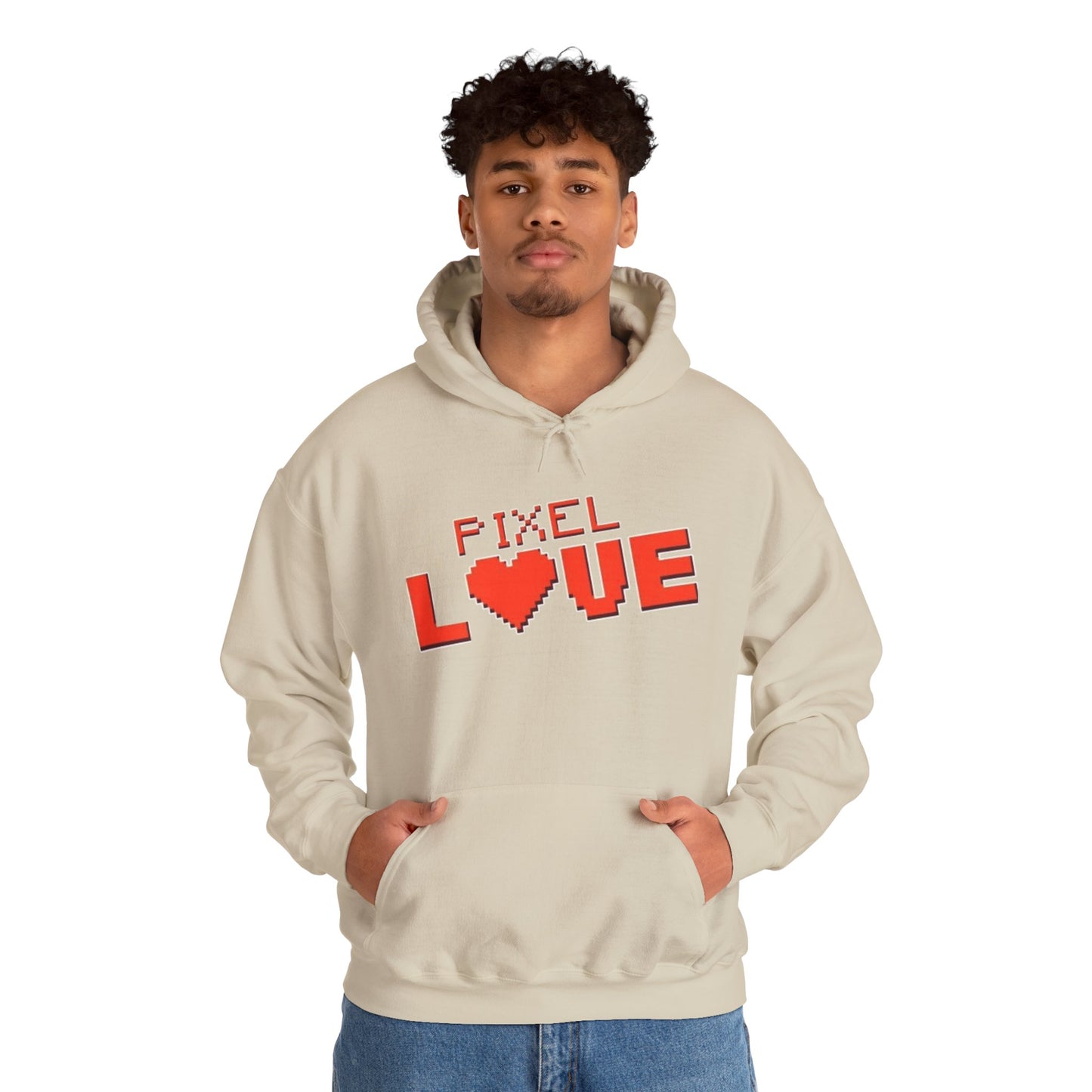 Pixel Love Hoodie – Retro 8-Bit Herz Gamer Valentinstags-Sweatshirt