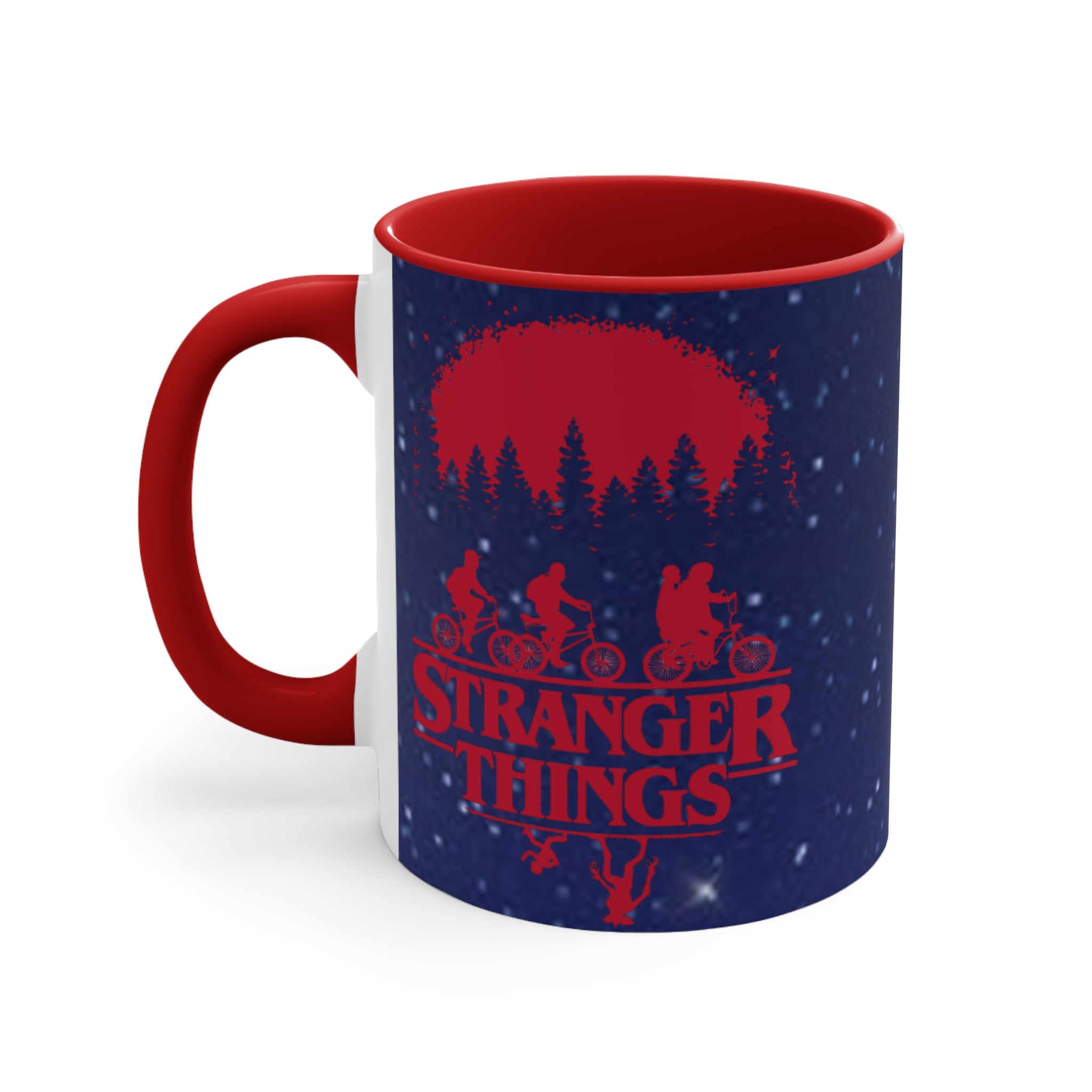 Stranger Things Accent Mug — Retro 80s Sci‑Fi Night Sky Design Demigorgon - Limited Edition
