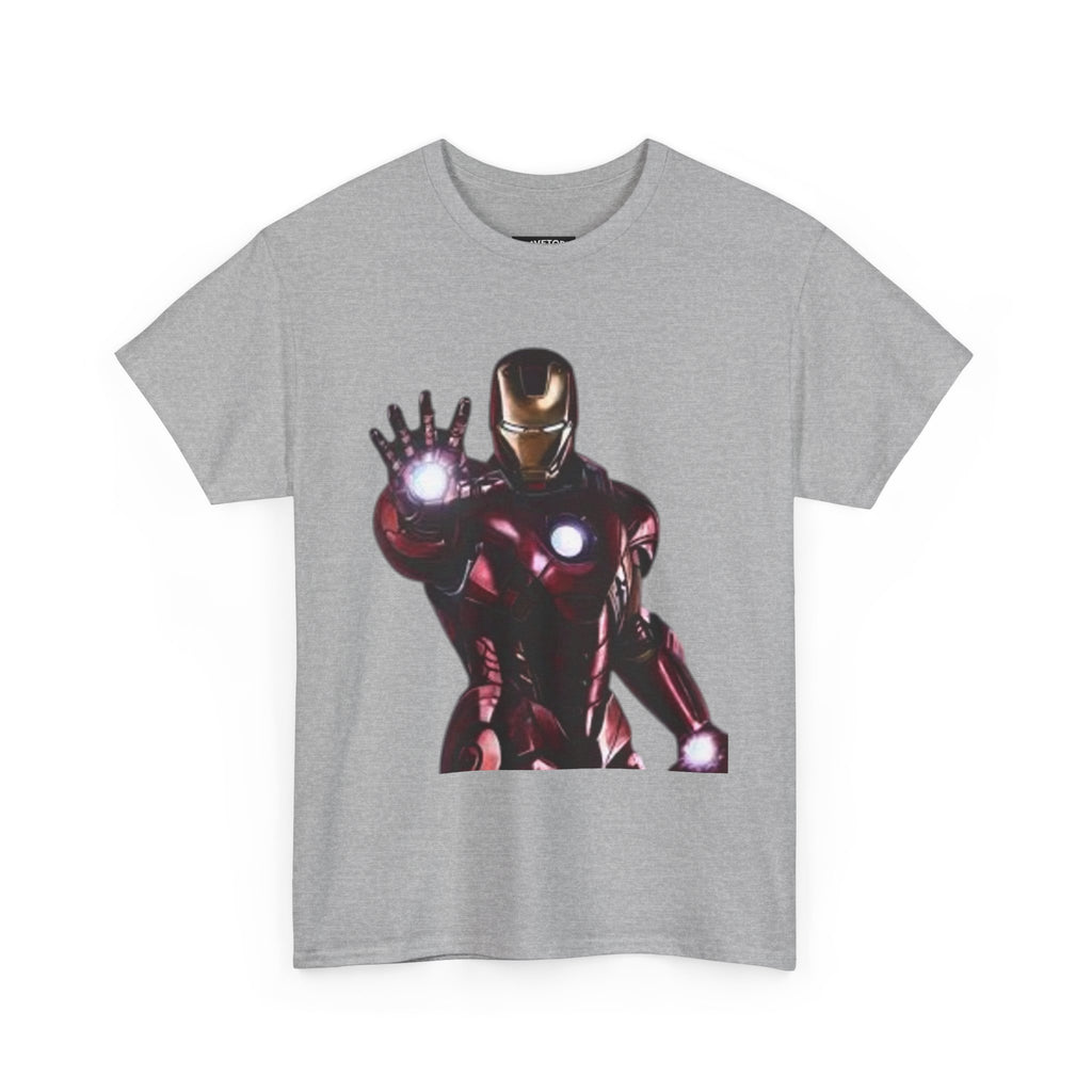 Iron Man Graphic Tee — Retro Superhero Chest Print T‑Shirt