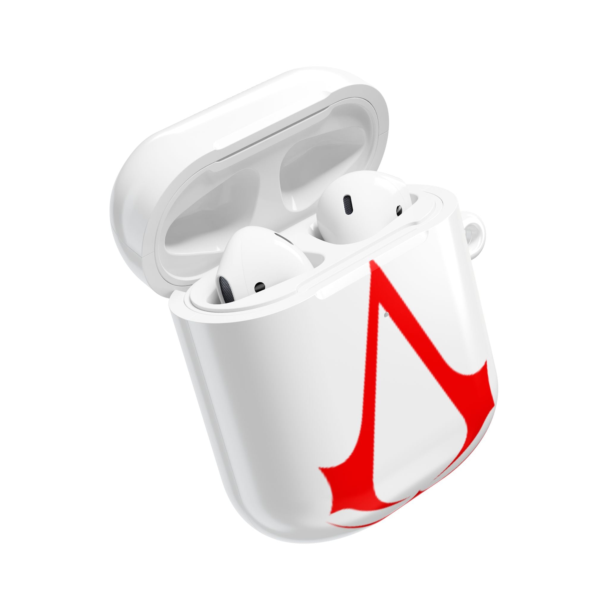 Assassins Creed Emblem AirPod Case — Red Gaming Logo Protective Cover