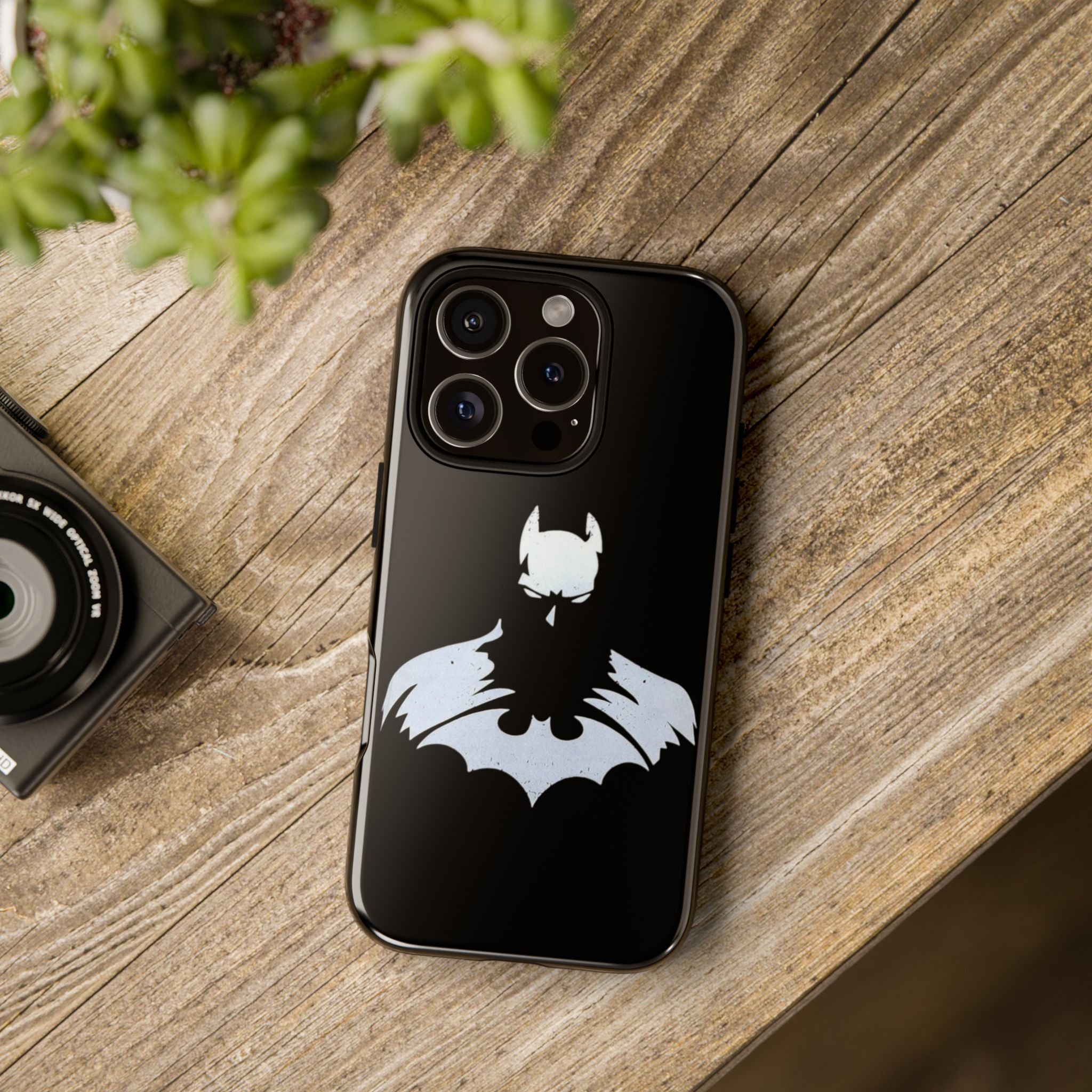 Batman Silhouette Tough Phone Case — Dark Knight Black Protective Cover