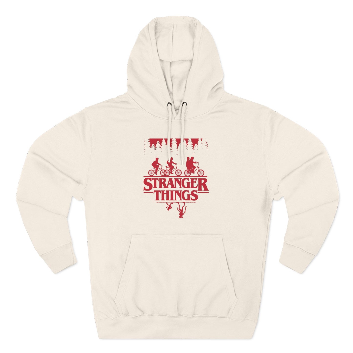 Stranger Things Fleece Hoodie – Retro-Umriss-Logo-Pullover