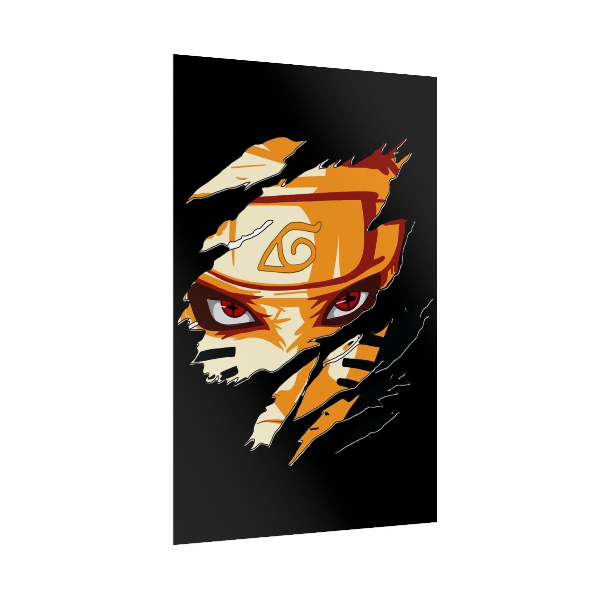 Naruto Scratch Effect Art Poster – Dynamic Anime Wall Print (Rolled Poster)