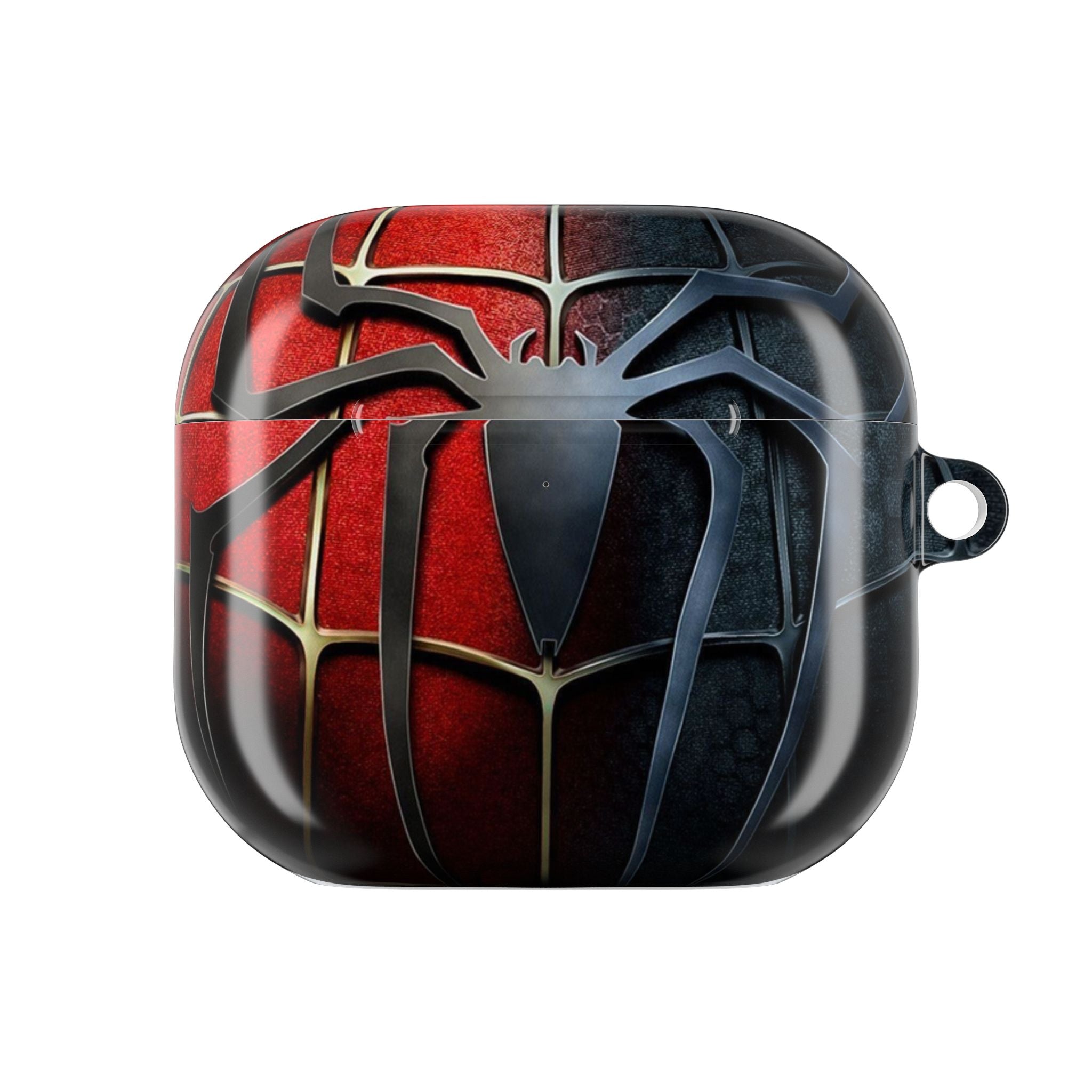 Spider Web AirPod Case – Red & Black Superhero Design Protective Cover
