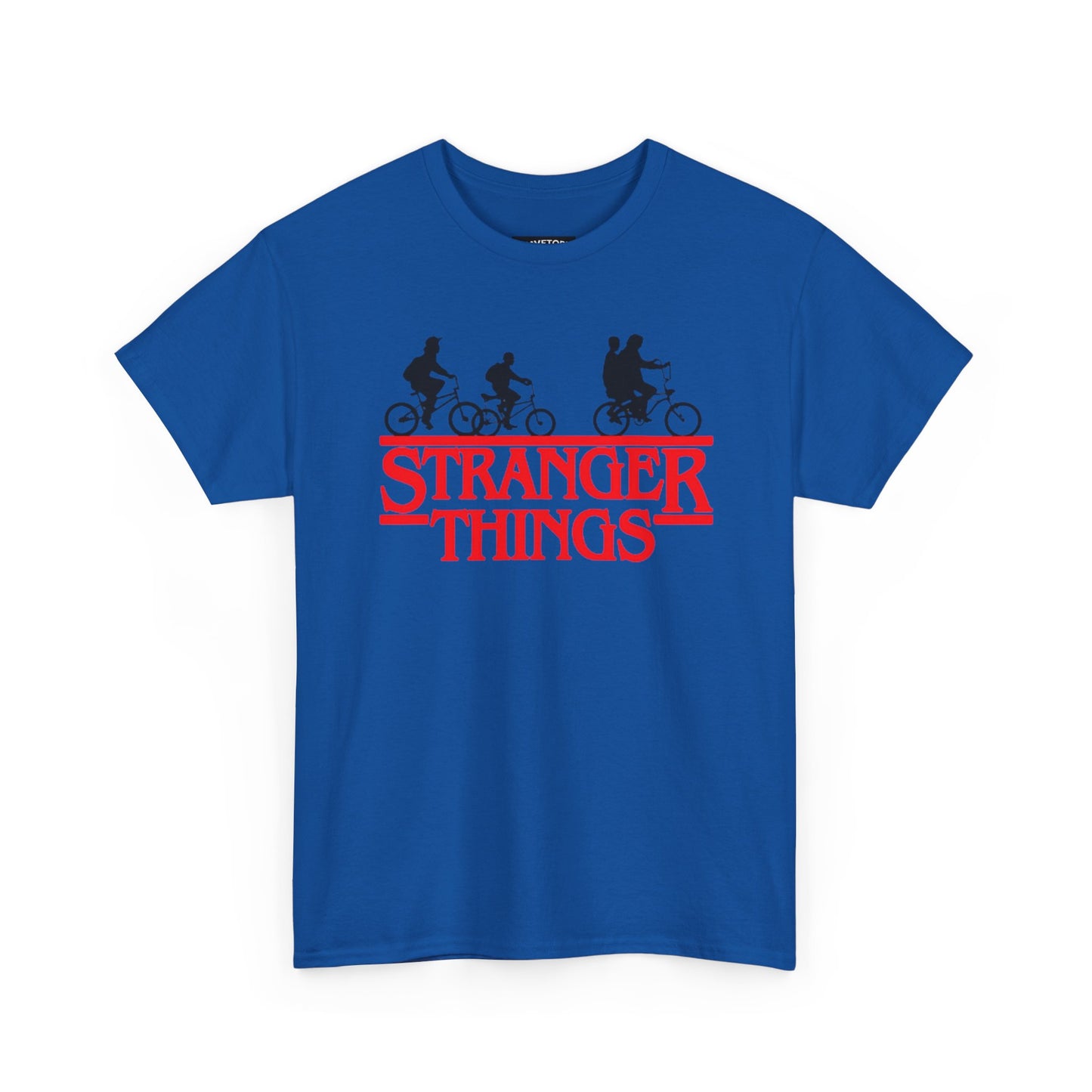 Stranger Things Retro Style Logo Bike Silhouette Tee