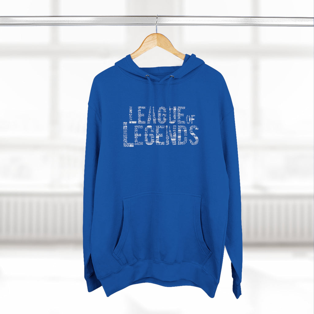 League of Legends Distressed Logo Hoodie - All Champion's names