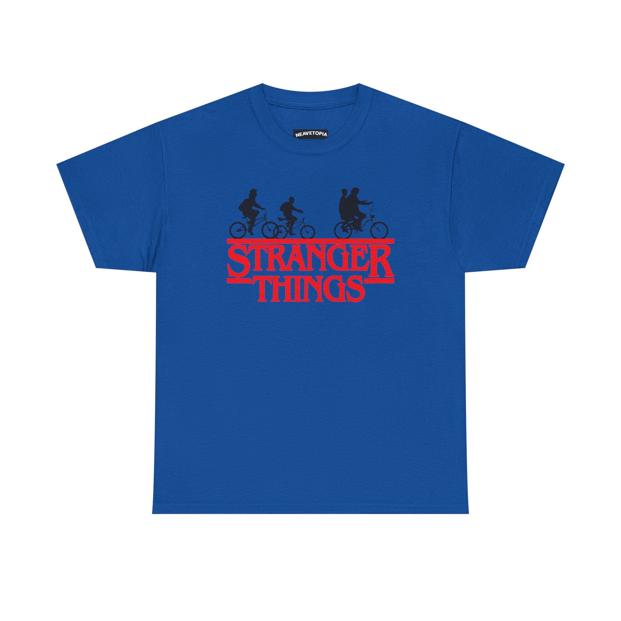 Stranger Things Retro Style Logo Bike Silhouette Tee