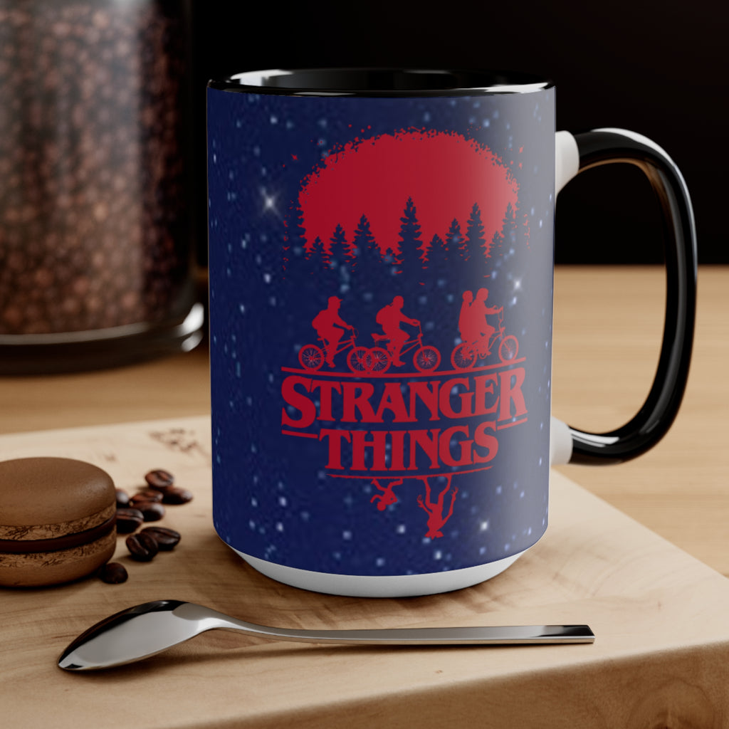 Stranger Things Accent Mug — Retro 80s Sci‑Fi Night Sky Design Demigorgon - Limited Edition
