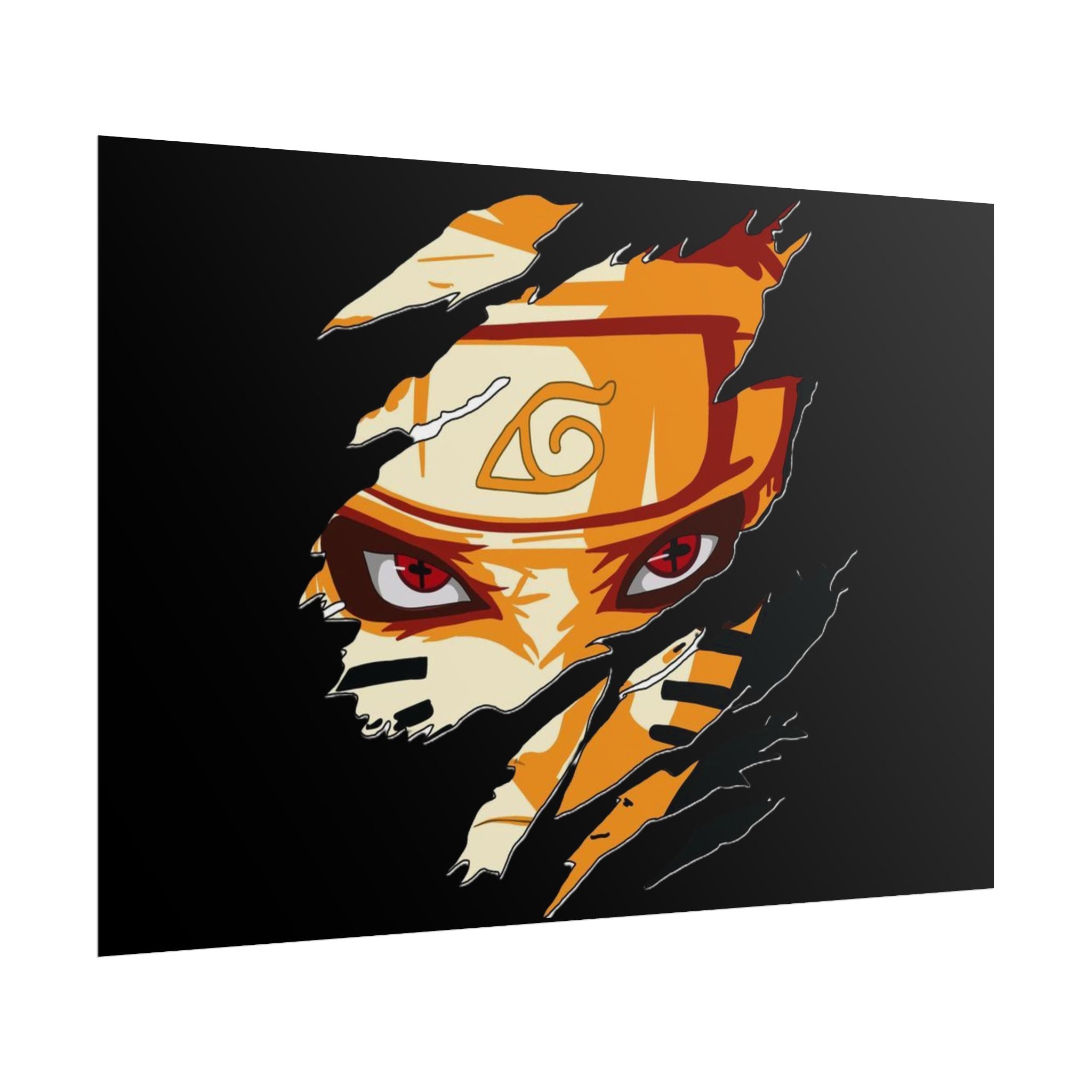 Naruto Scratch Effect Art Poster – Dynamic Anime Wall Print (Rolled Poster)