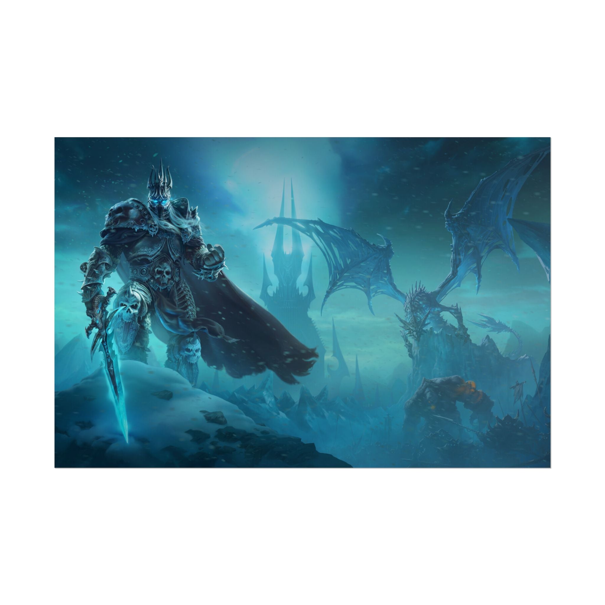 Lich King Fantasy Art Print - World of Warcraft