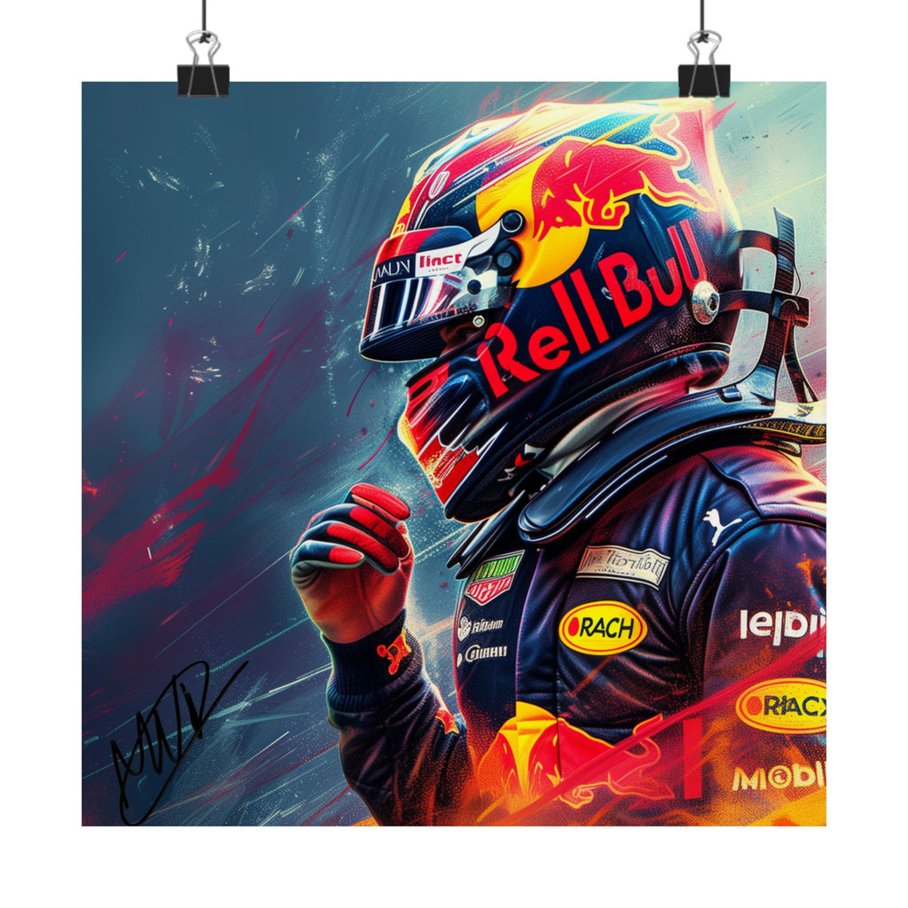Max Verstappen with Signature Poster Formula 1