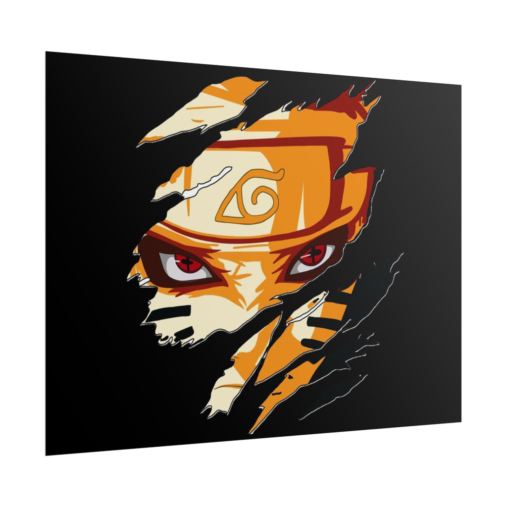 Naruto Scratch Effect Art Poster – Dynamic Anime Wall Print (Rolled Poster)