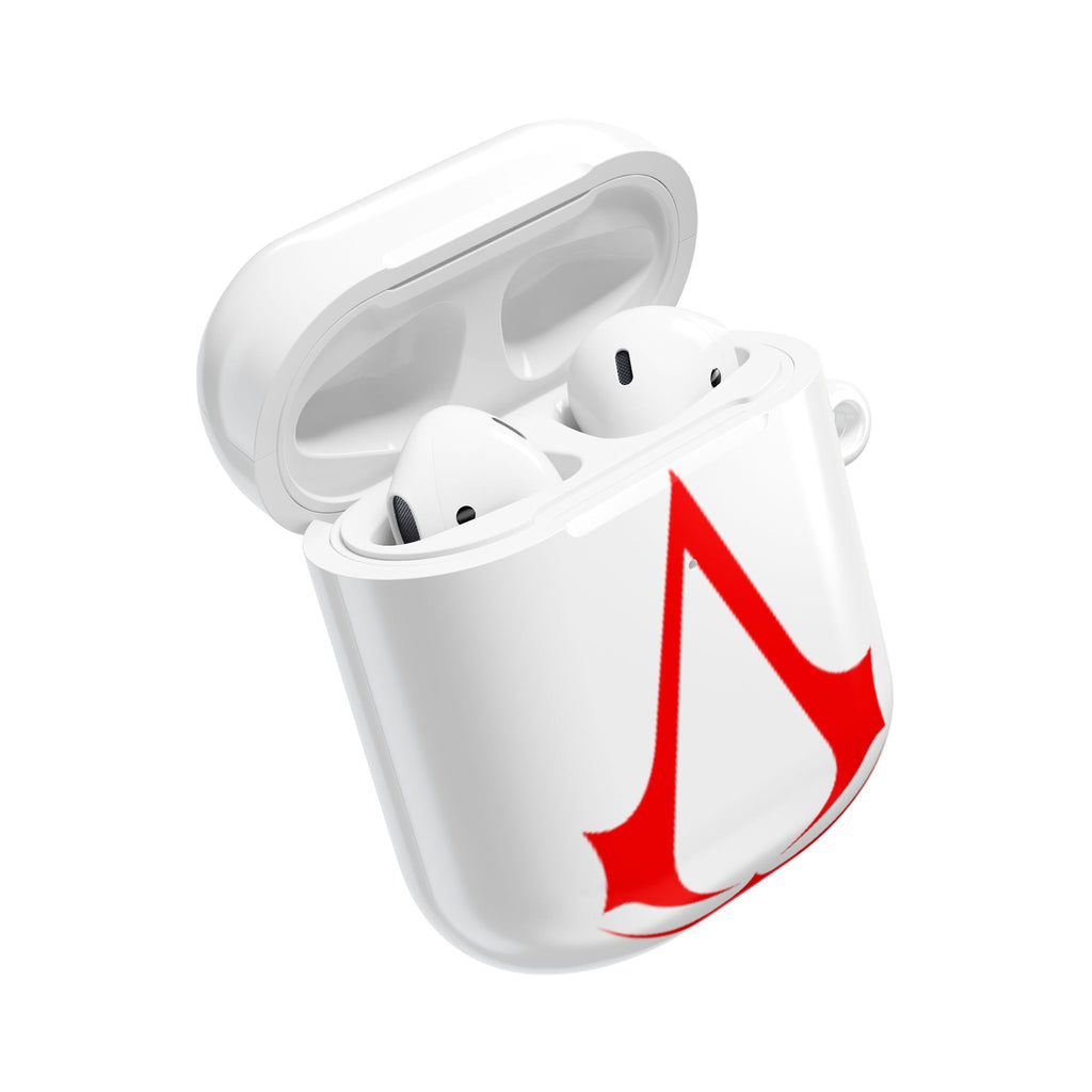 Assassins Creed Emblem AirPod Case — Red Gaming Logo Protective Cover