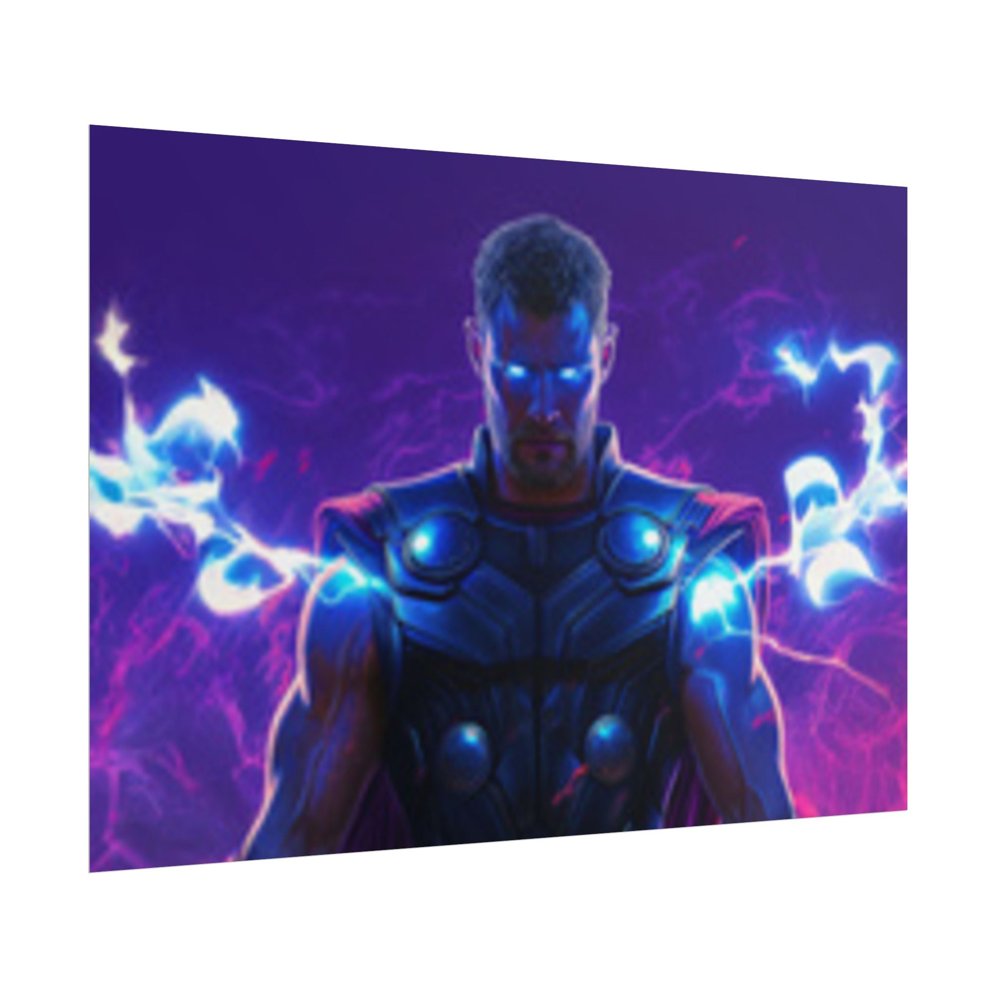 Thor Lightning Poster — Marvel Vibrant Superhero Wall Art (Rolled Poster)