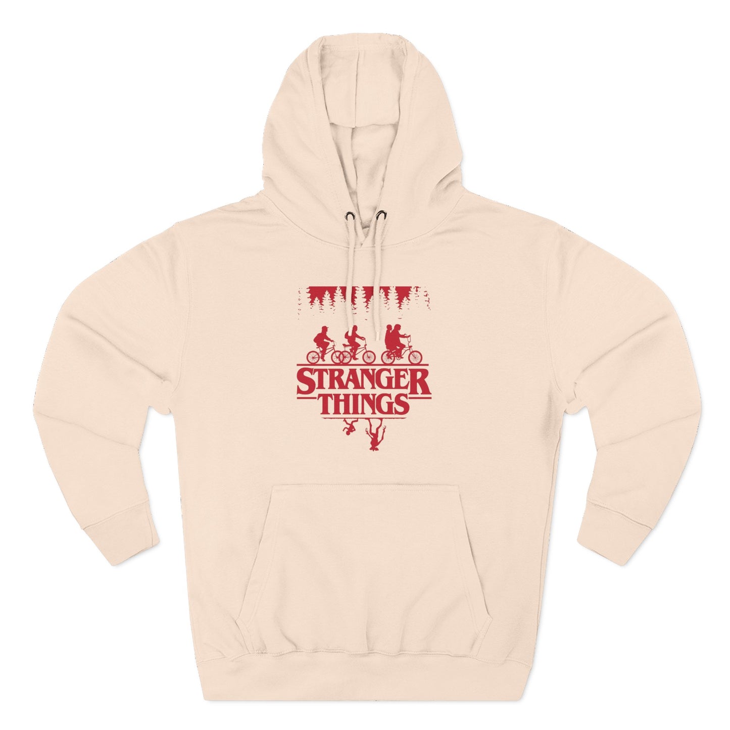 Stranger Things Fleece Hoodie – Retro-Umriss-Logo-Pullover