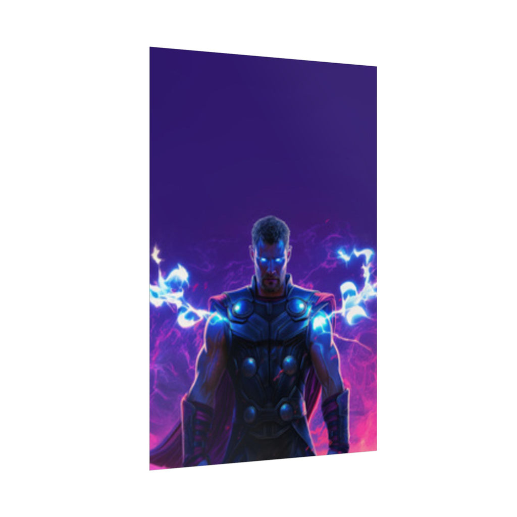 Thor Lightning Poster — Marvel Vibrant Superhero Wall Art (Rolled Poster)