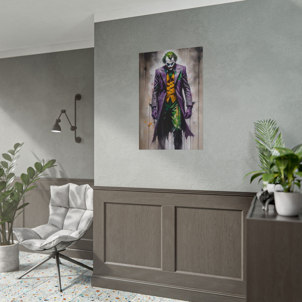 Joker Illustration Poster | Rolled Splash Art Print | Heath Ledger Joker