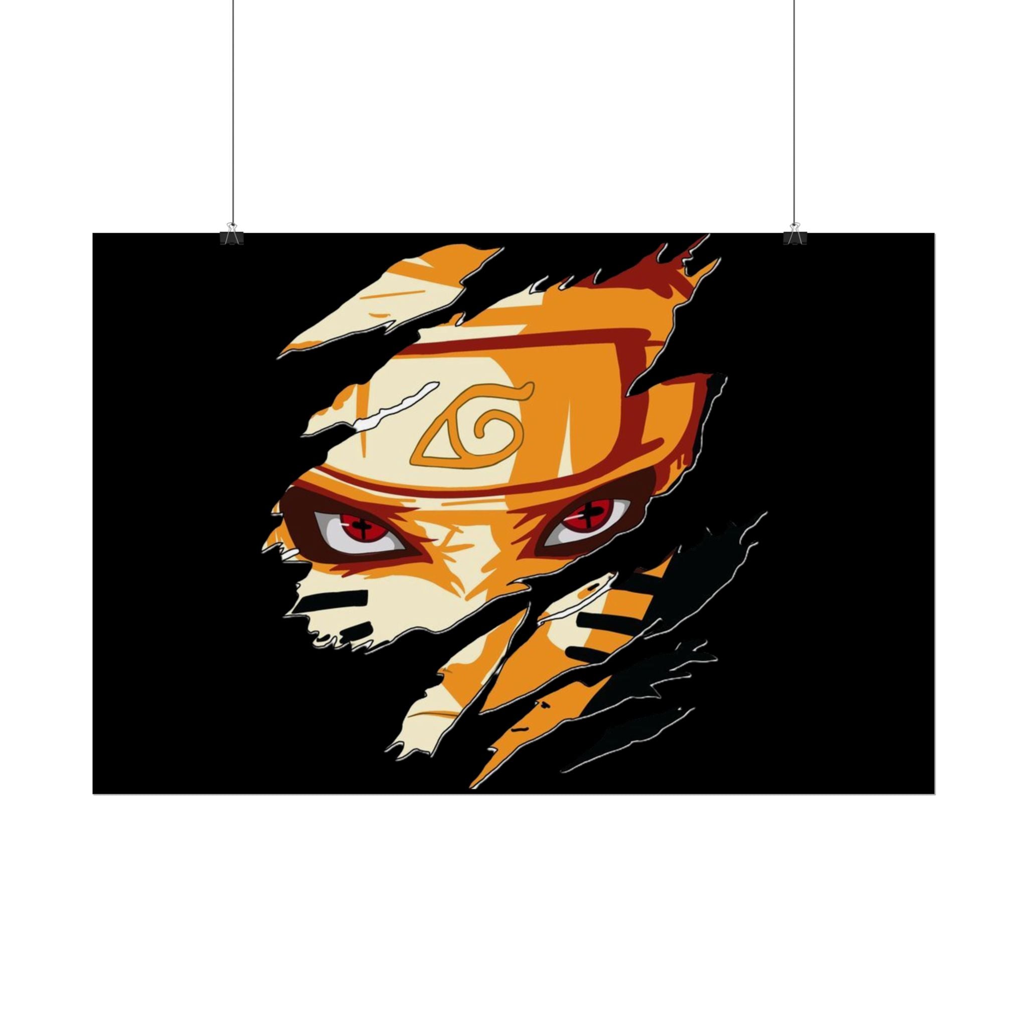 Naruto Scratch Effect Art Poster – Dynamic Anime Wall Print (Rolled Poster)