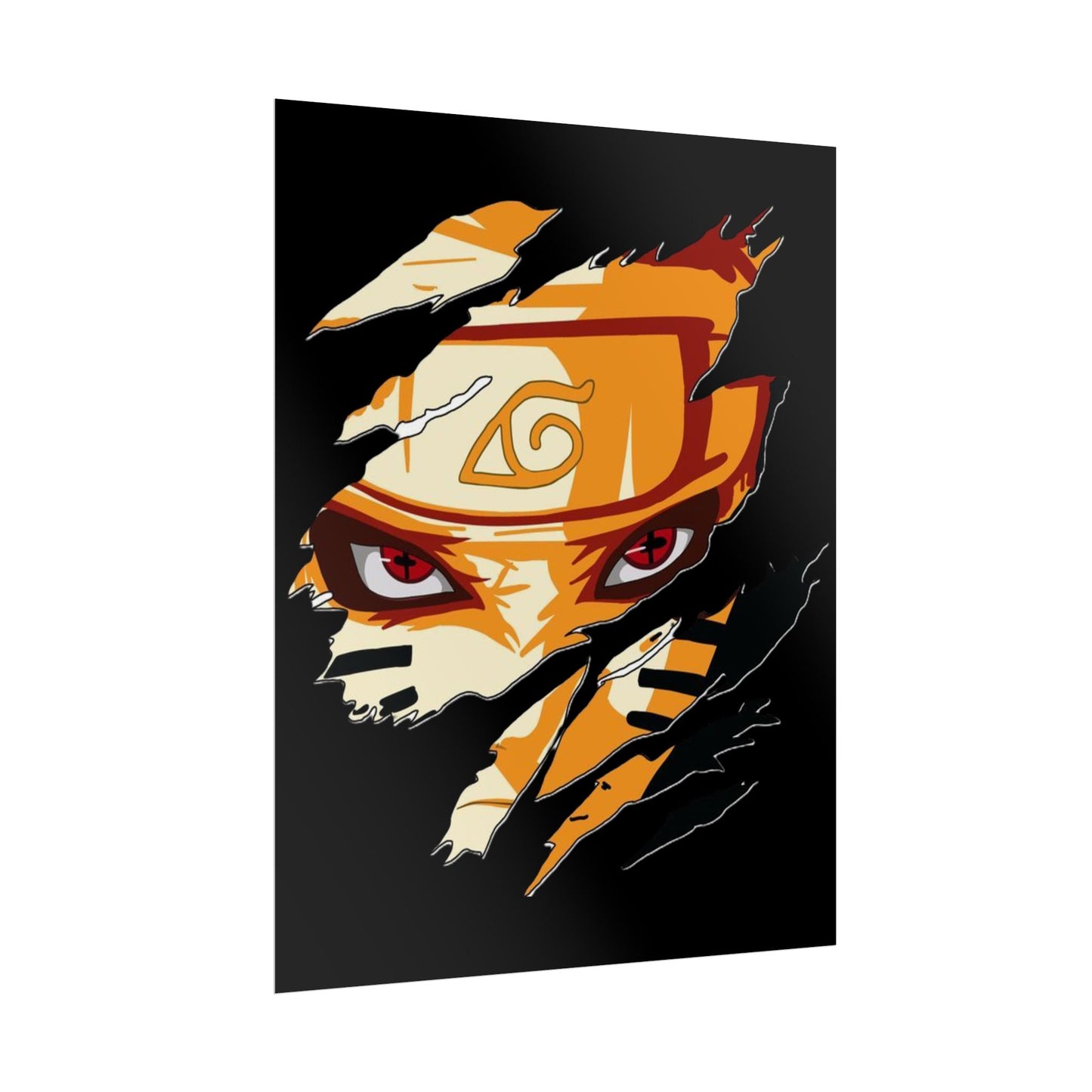 Naruto Scratch Effect Art Poster – Dynamic Anime Wall Print (Rolled Poster)