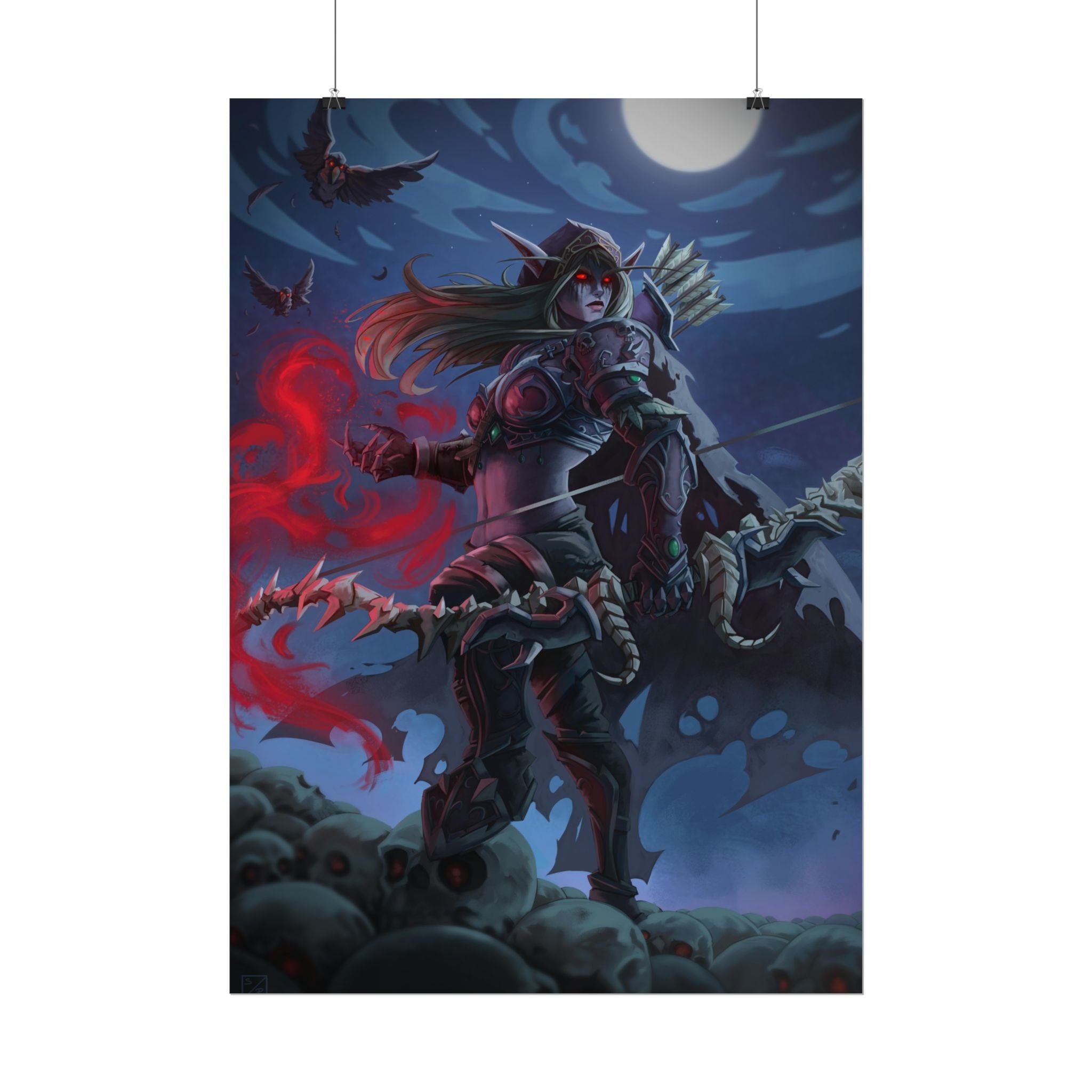 Lady Sylvanas World Of Warcraft Poster — Fantasy Art Print