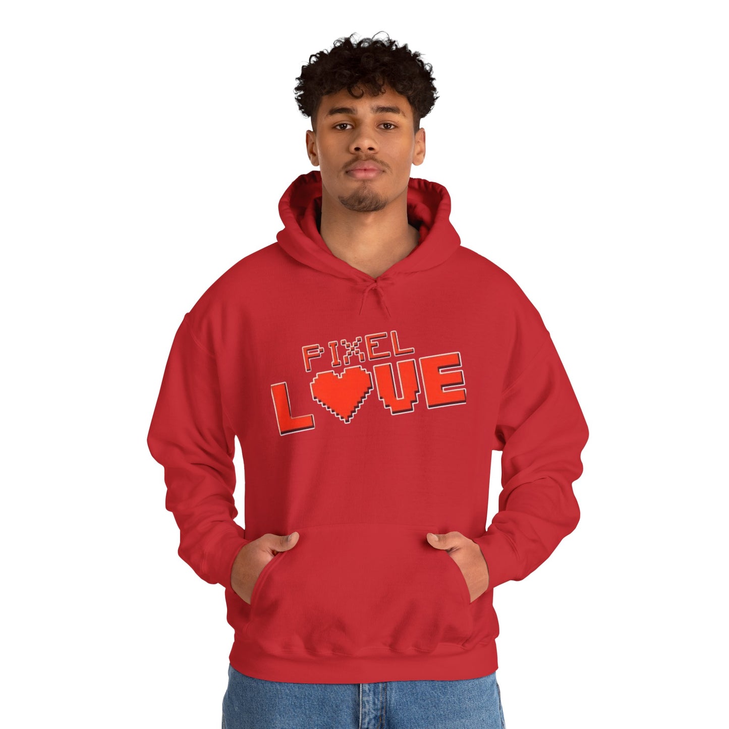 Pixel Love Hoodie – Retro 8-Bit Herz Gamer Valentinstags-Sweatshirt