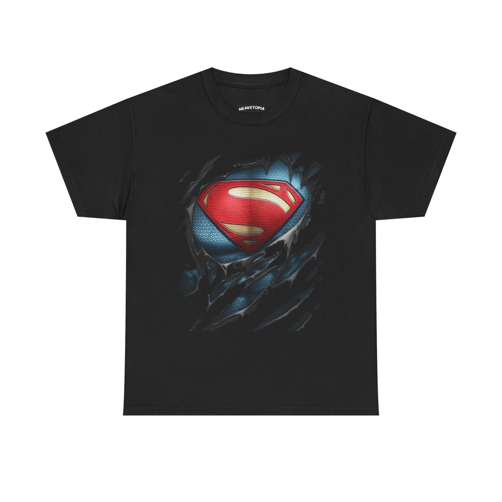 Superman Silhouette Ripped T‑Shirt — Minimal Dark Hero Graphic Tee
