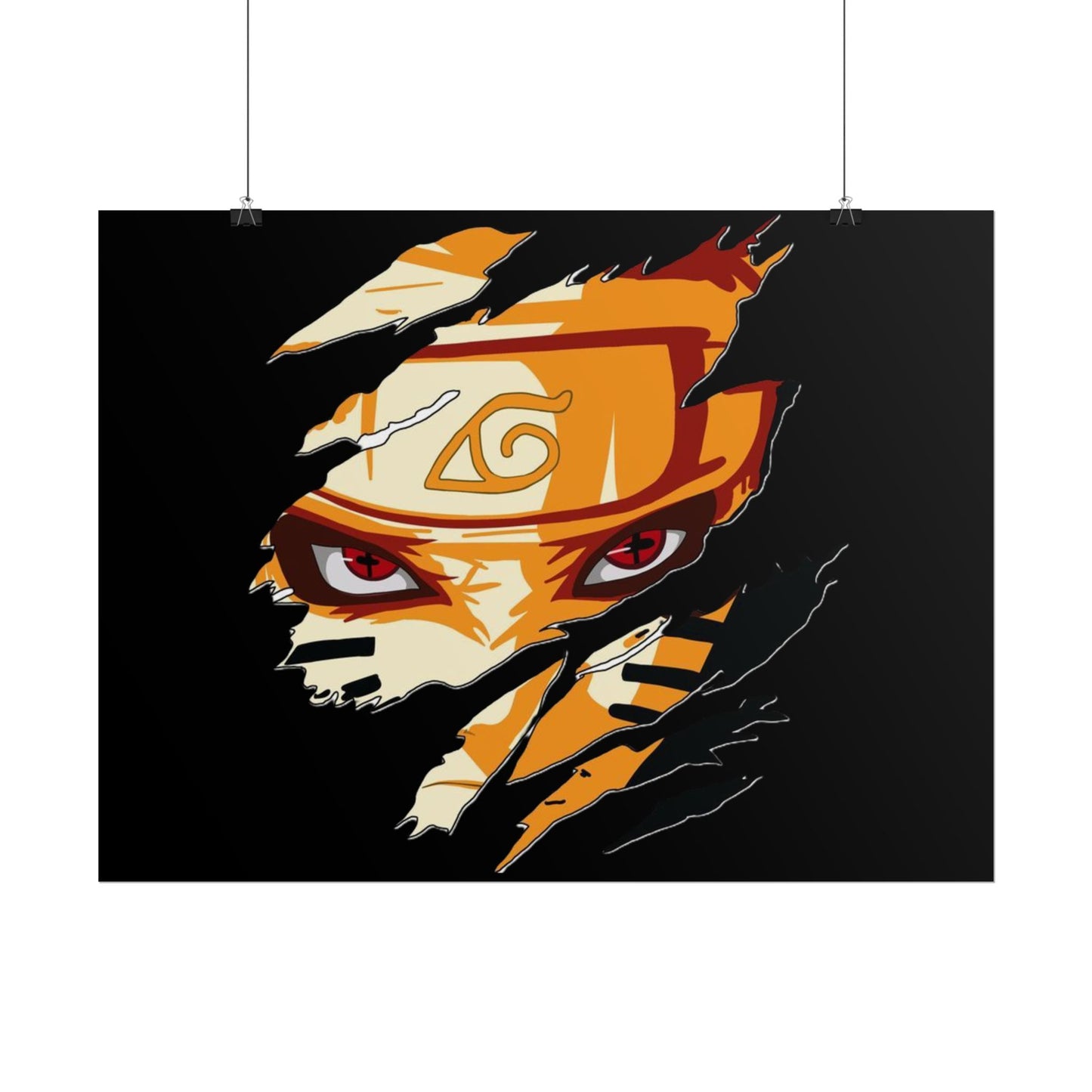 Naruto Scratch Effect Art Poster – Dynamic Anime Wall Print (Rolled Poster)
