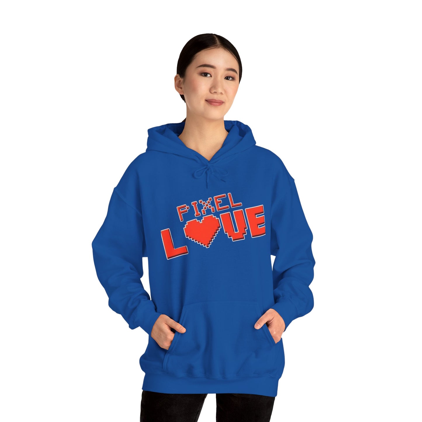 Pixel Love Hoodie – Retro 8-Bit Herz Gamer Valentinstags-Sweatshirt