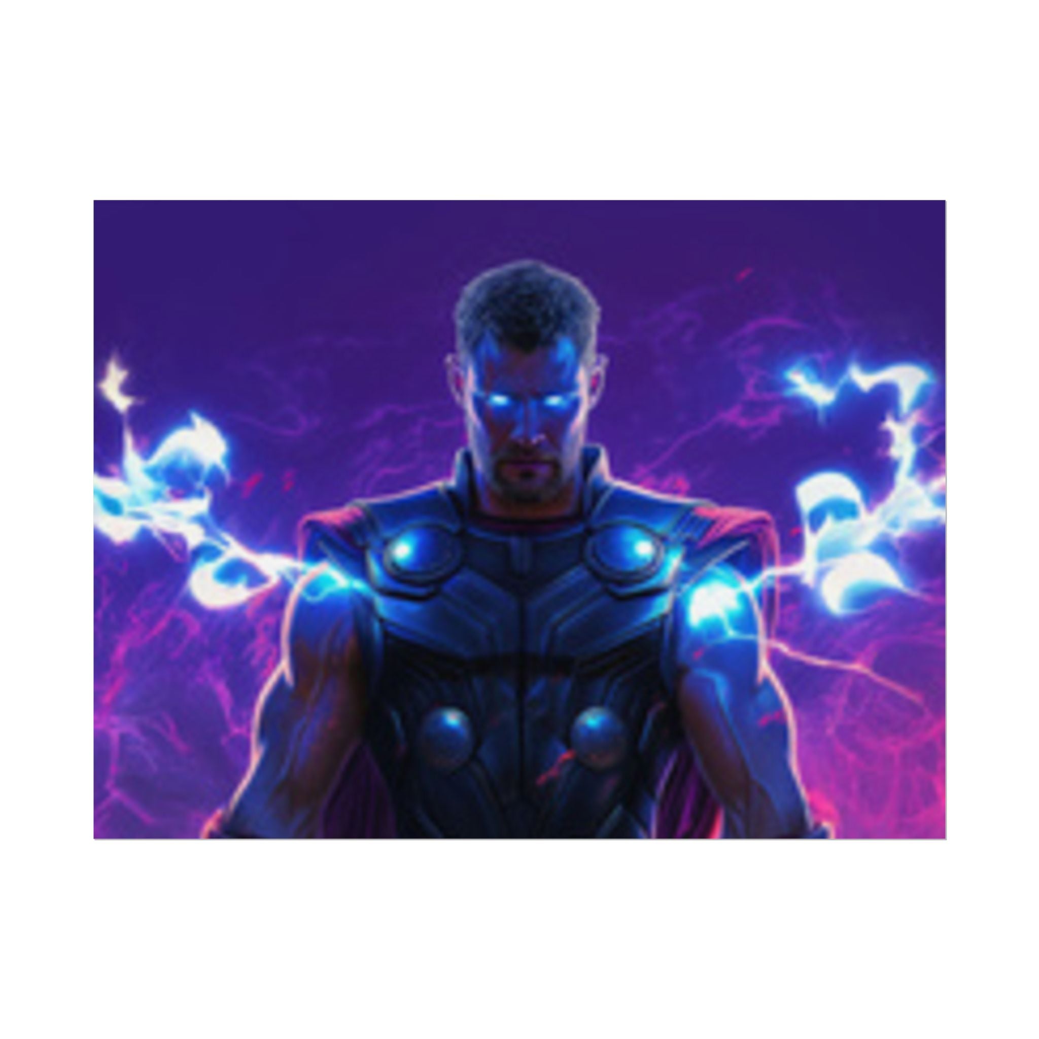 Thor Lightning Poster — Marvel Vibrant Superhero Wall Art (Rolled Poster)