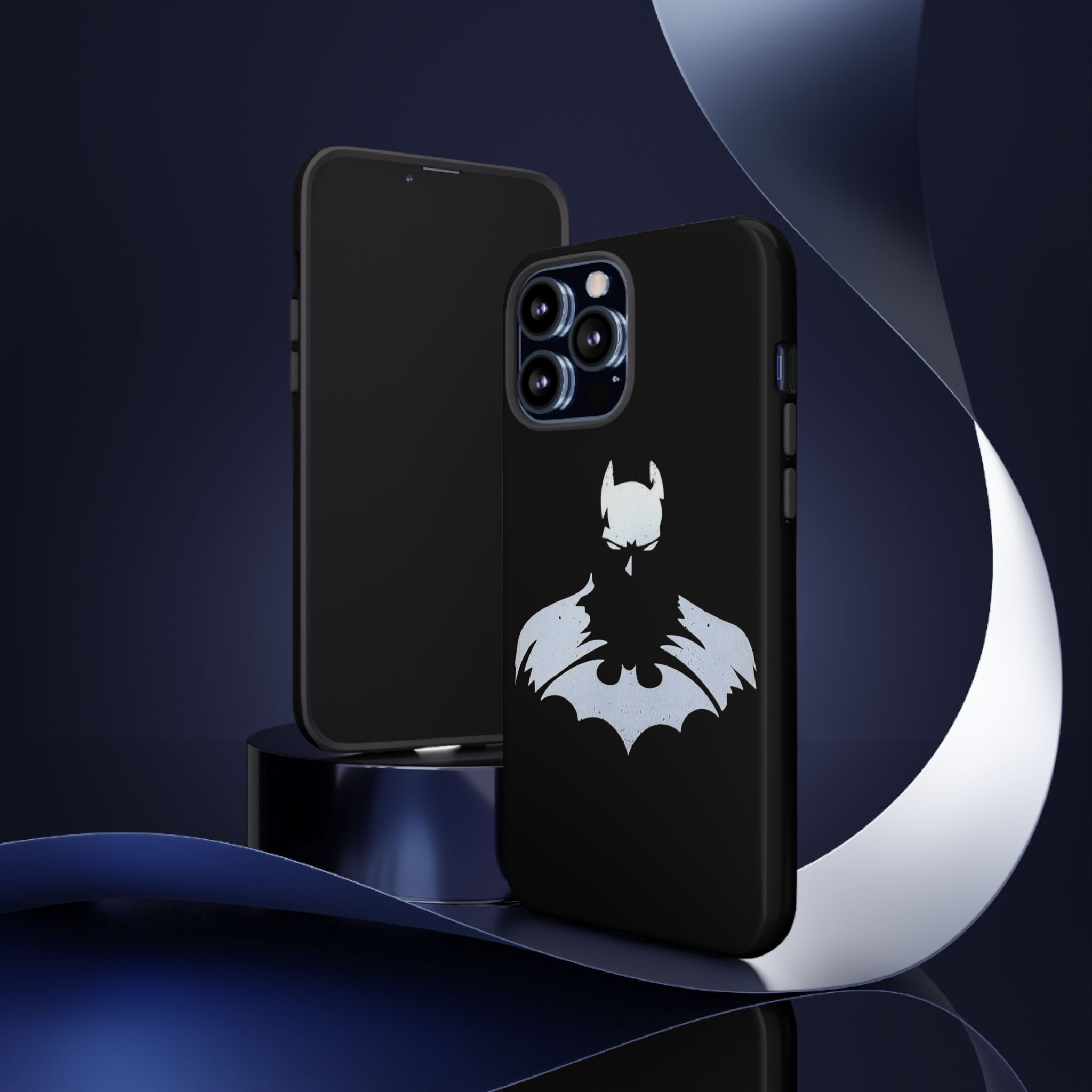 Batman Silhouette Tough Phone Case — Dark Knight Black Protective Cover