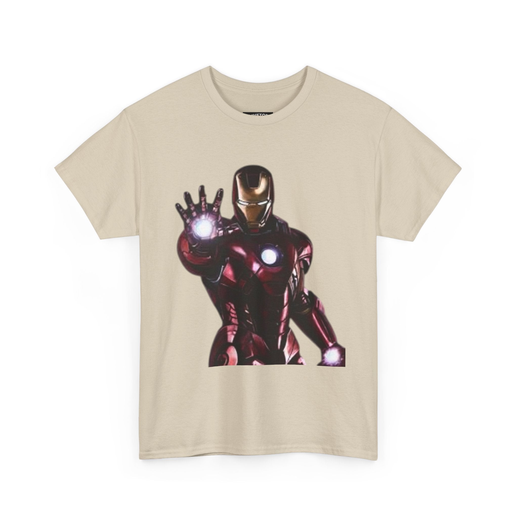 Iron Man Graphic Tee — Retro Superhero Chest Print T‑Shirt