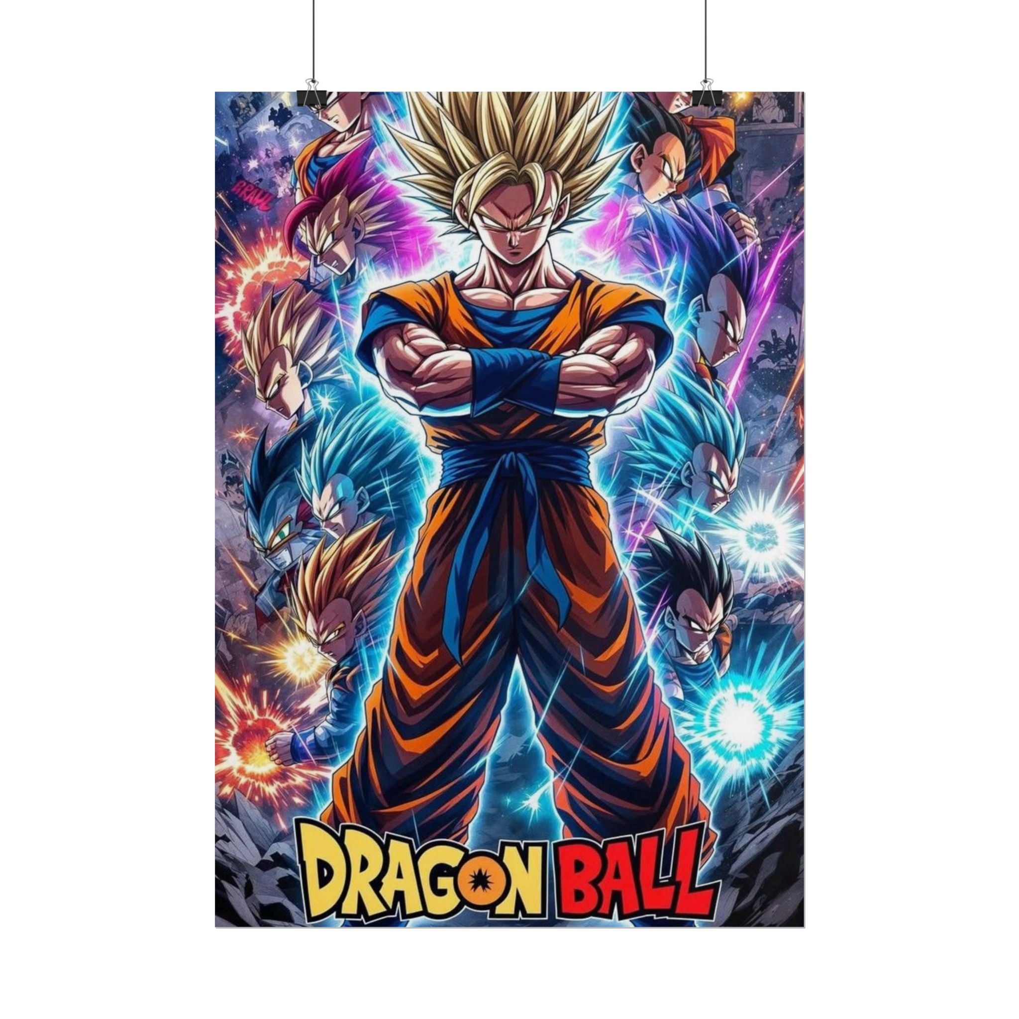 Dragon Ball Super Saiyan Goku Rolled Poster – Anime Wall Art Dragon Ball