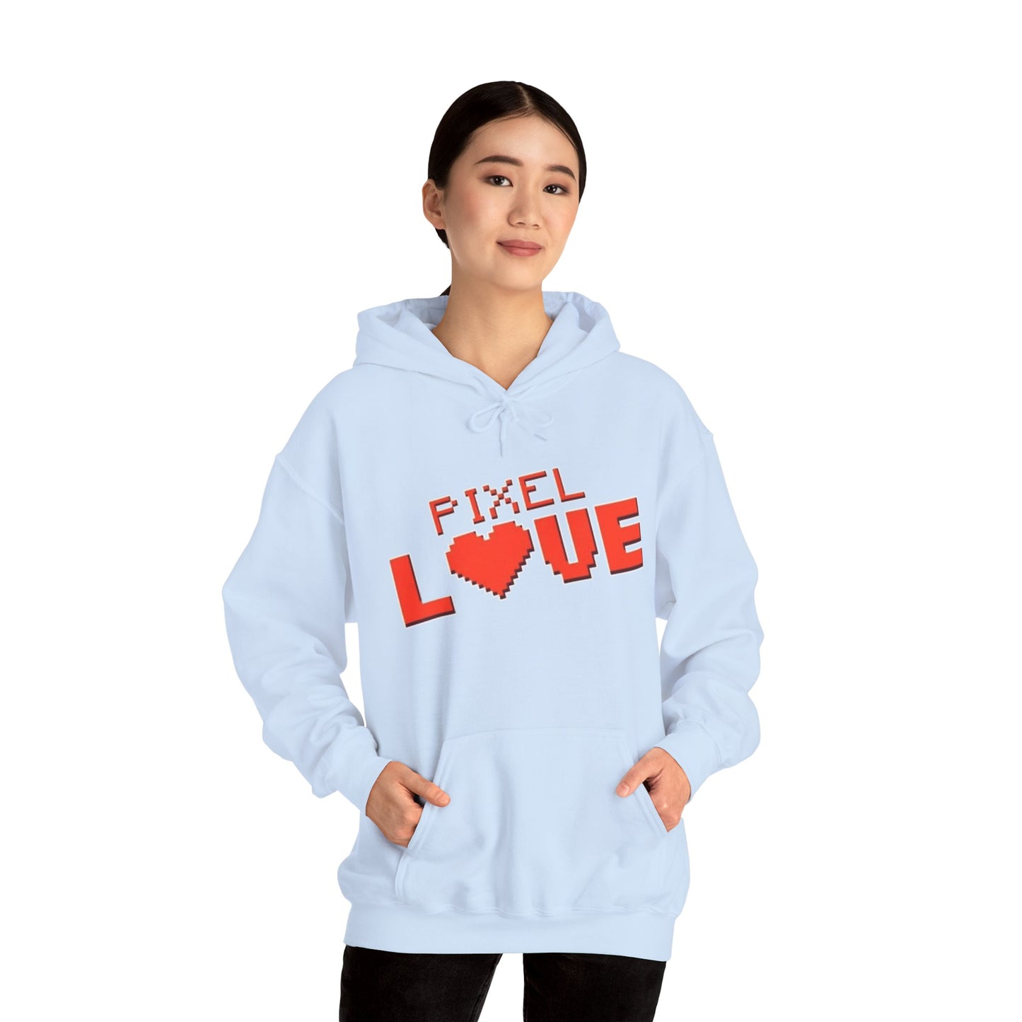 Pixel Love Hoodie – Retro 8-Bit Herz Gamer Valentinstags-Sweatshirt
