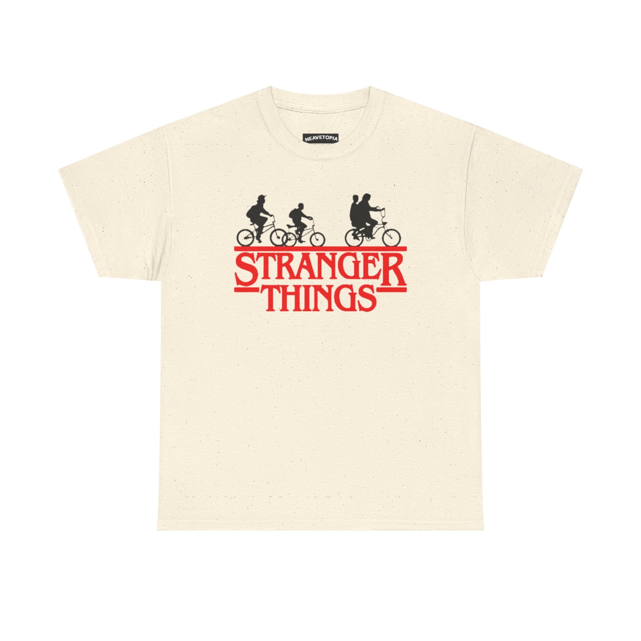Stranger Things Retro Style Logo Bike Silhouette Tee