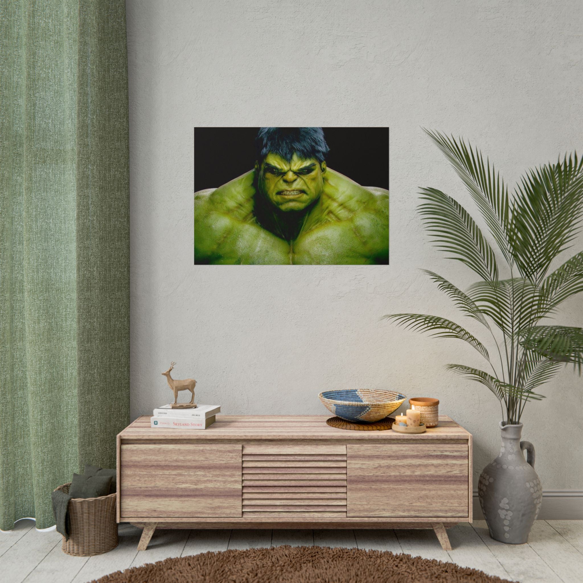 Hulk Lightning Poster — Marvel Vibrant Superhero Wall Art (Rolled Poster)