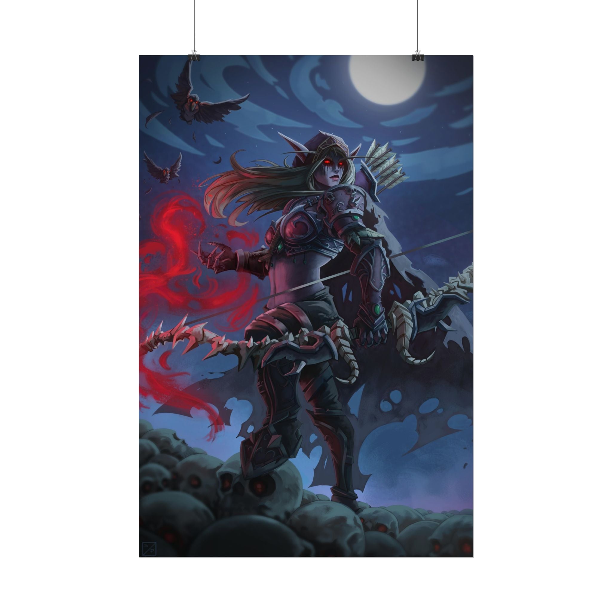 Lady Sylvanas World Of Warcraft Poster — Fantasy Art Print