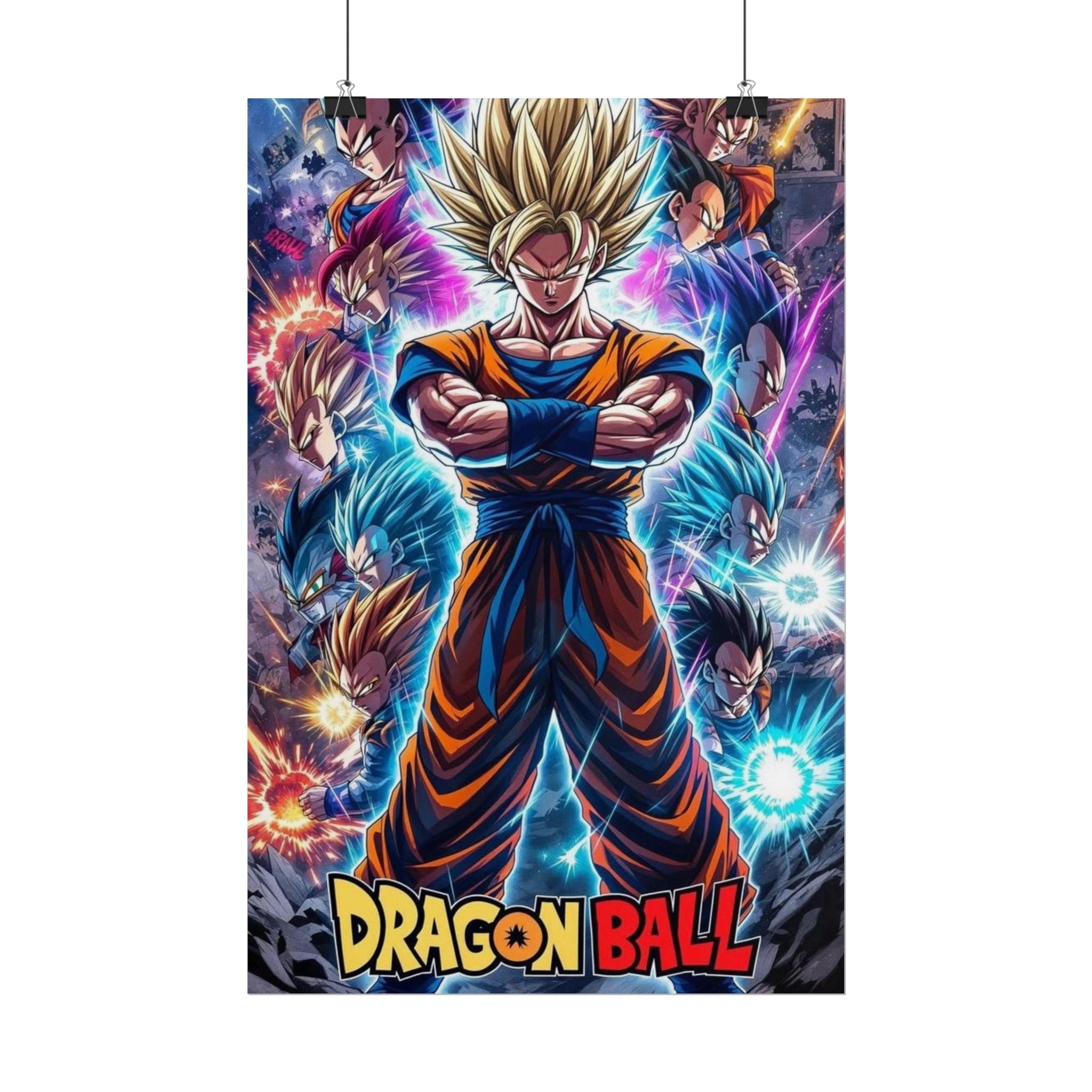 Dragon Ball Super Saiyan Goku Rolled Poster – Anime Wall Art Dragon Ball