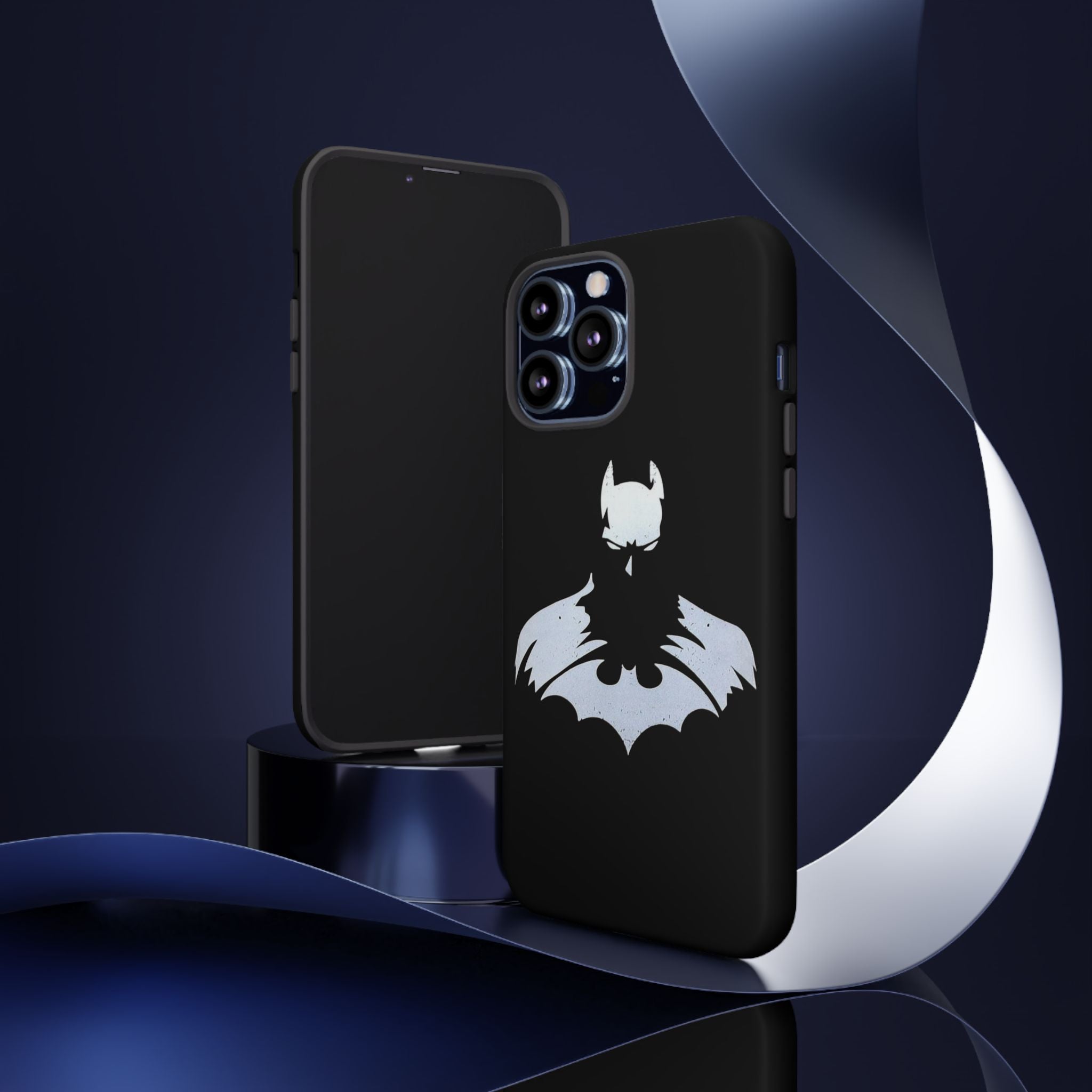 Batman Silhouette Tough Phone Case — Dark Knight Black Protective Cover