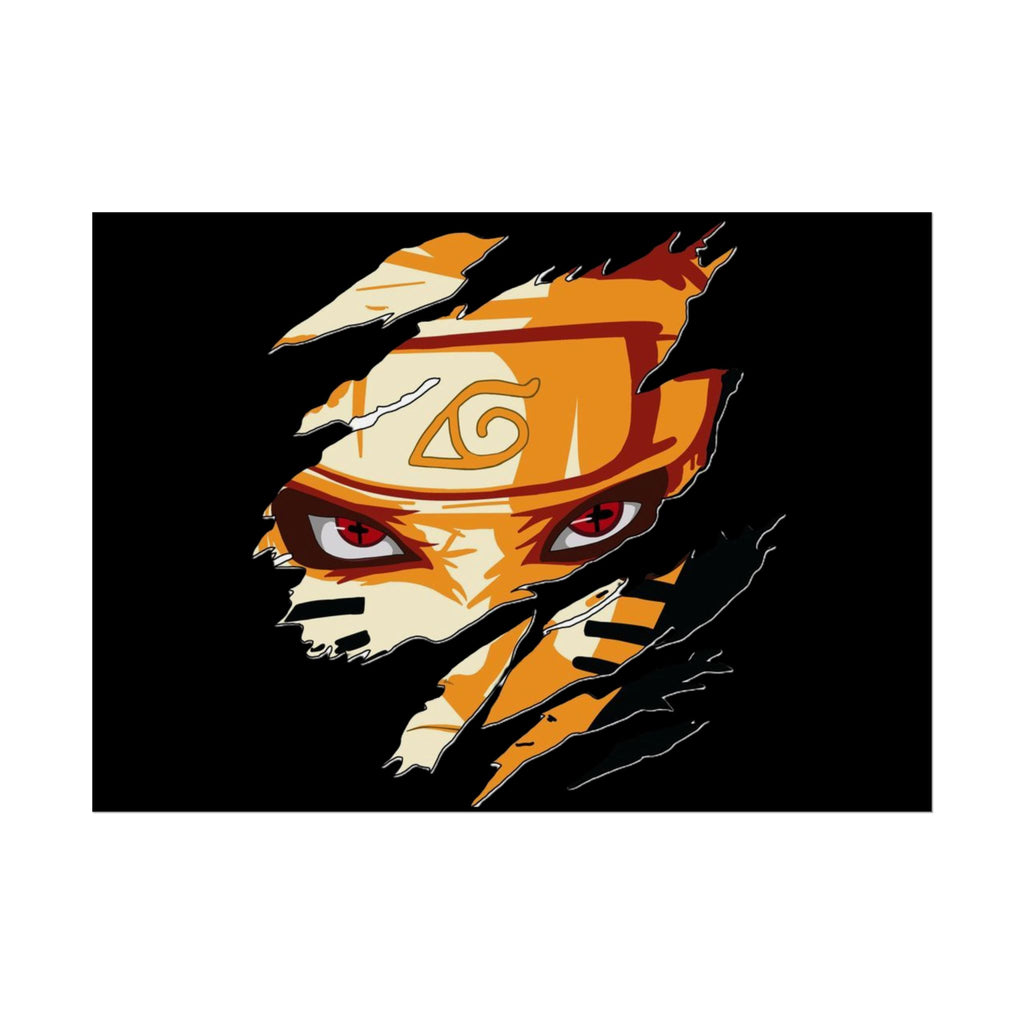 Naruto Scratch Effect Art Poster – Dynamic Anime Wall Print (Rolled Poster)