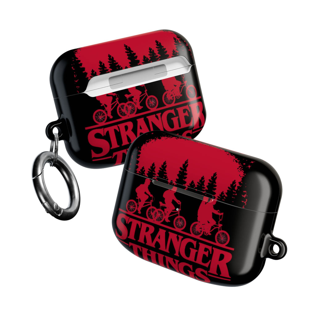 Stranger Things AirPod Case – Retro 80s Sci‑Fi Bike Silhouette Protective Cover