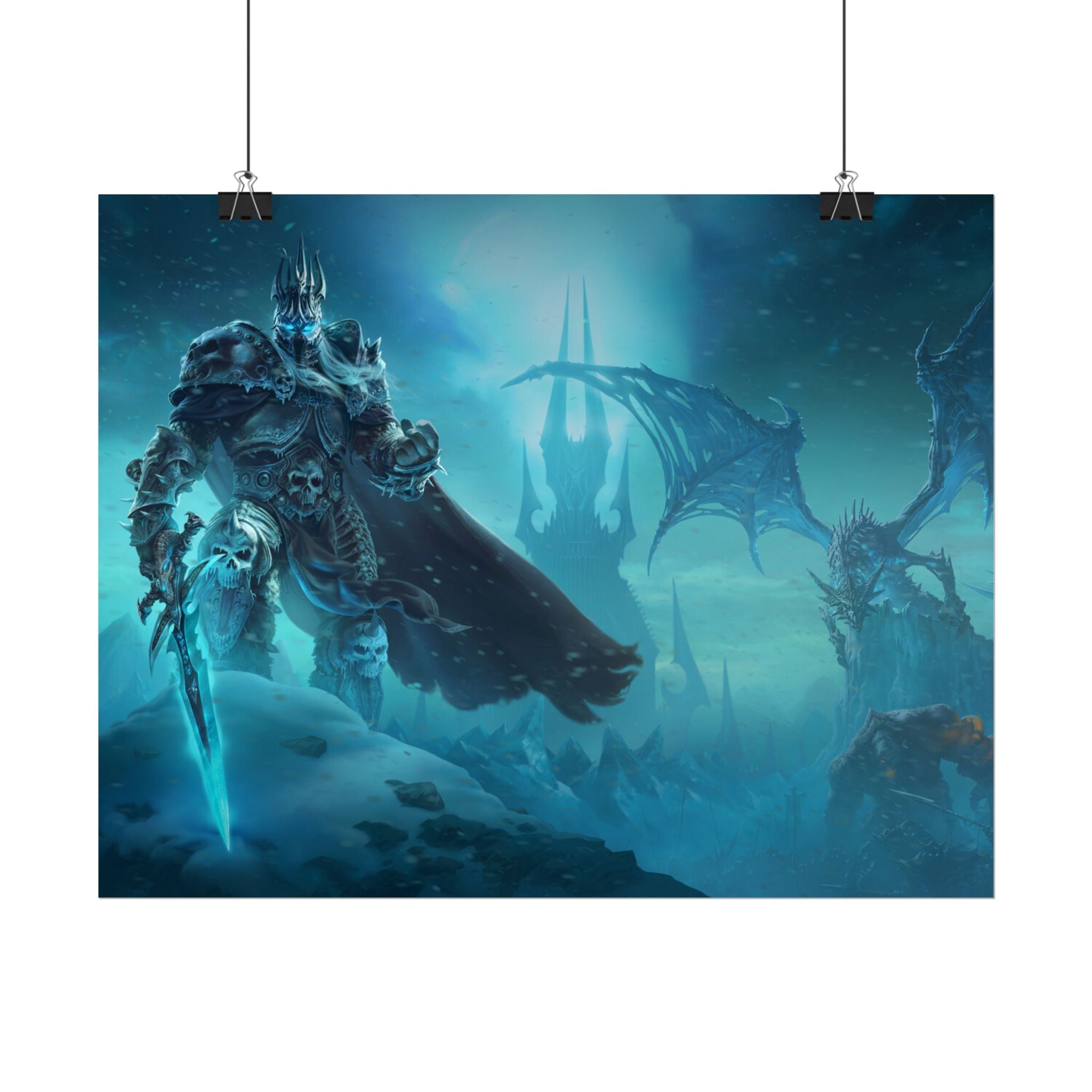 Lich King Fantasy Art Print - World of Warcraft