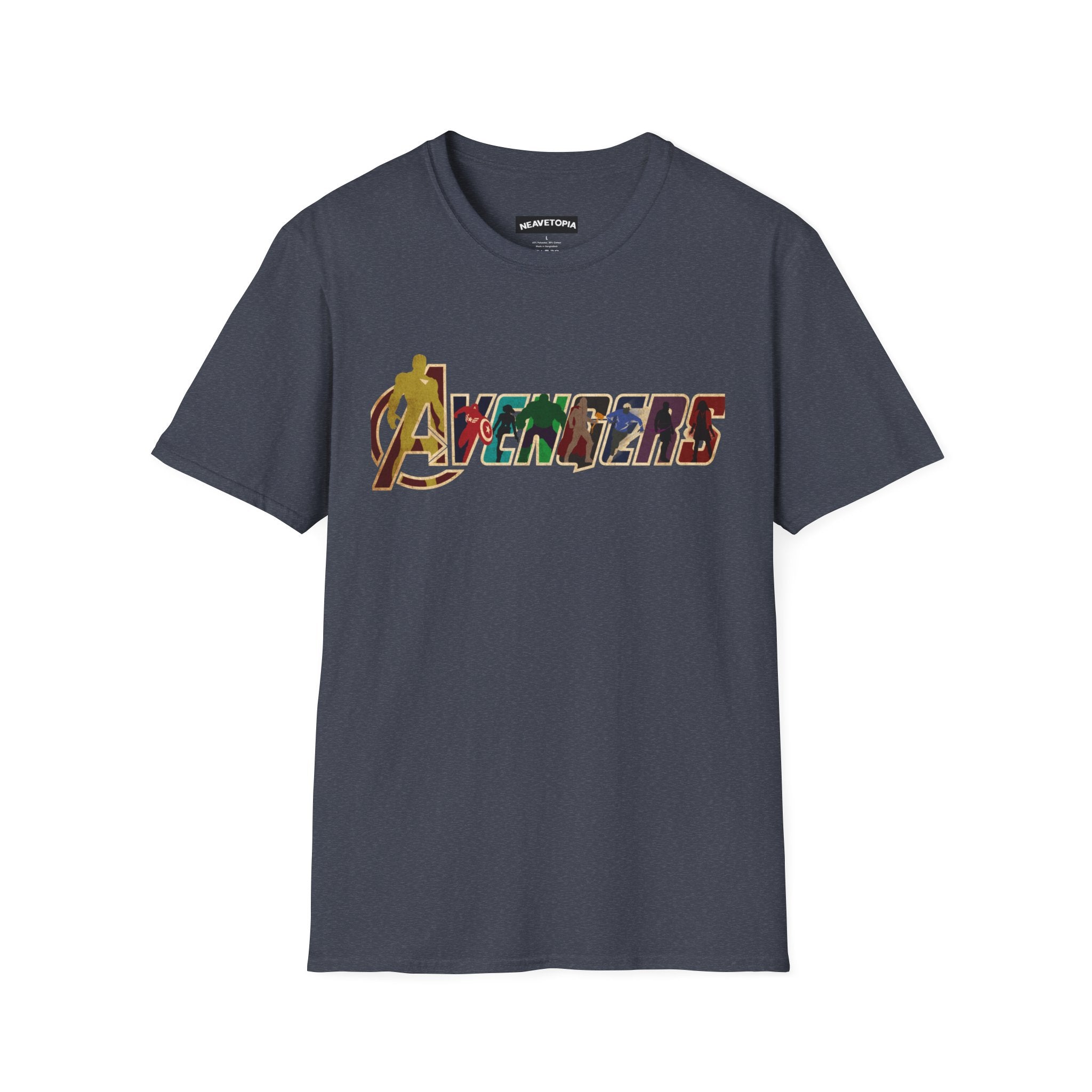 Avengers Logo T-Shirt — Marvel Hero Collage Graphic Tee