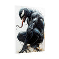 Venom crouching illustration Poster | Comic book movie character print | Black Venom Marvel