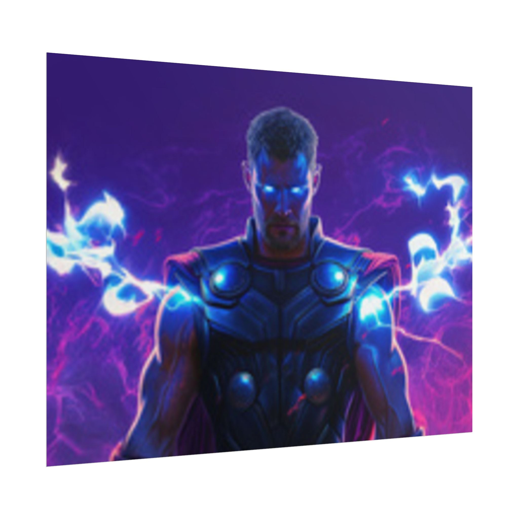 Thor Lightning Poster — Marvel Vibrant Superhero Wall Art (Rolled Poster)