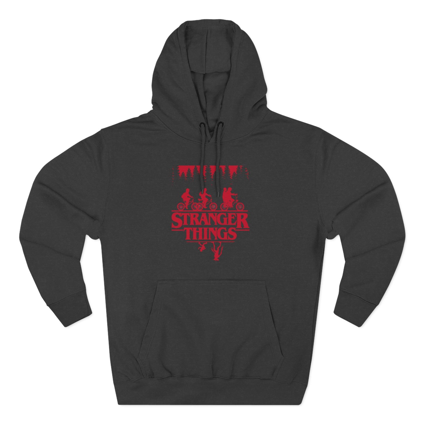 Stranger Things Fleece Hoodie – Retro-Umriss-Logo-Pullover