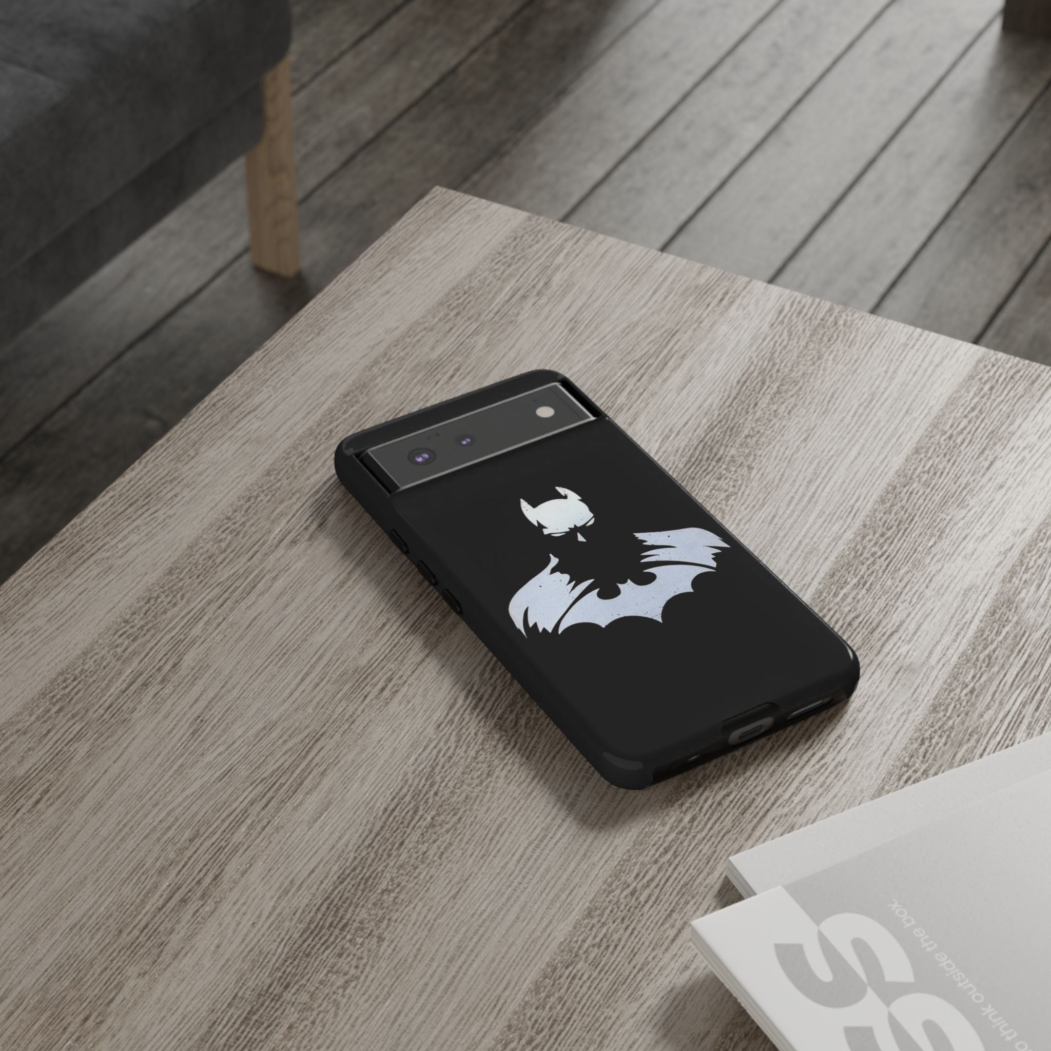 Batman Silhouette Tough Phone Case — Dark Knight Black Protective Cover