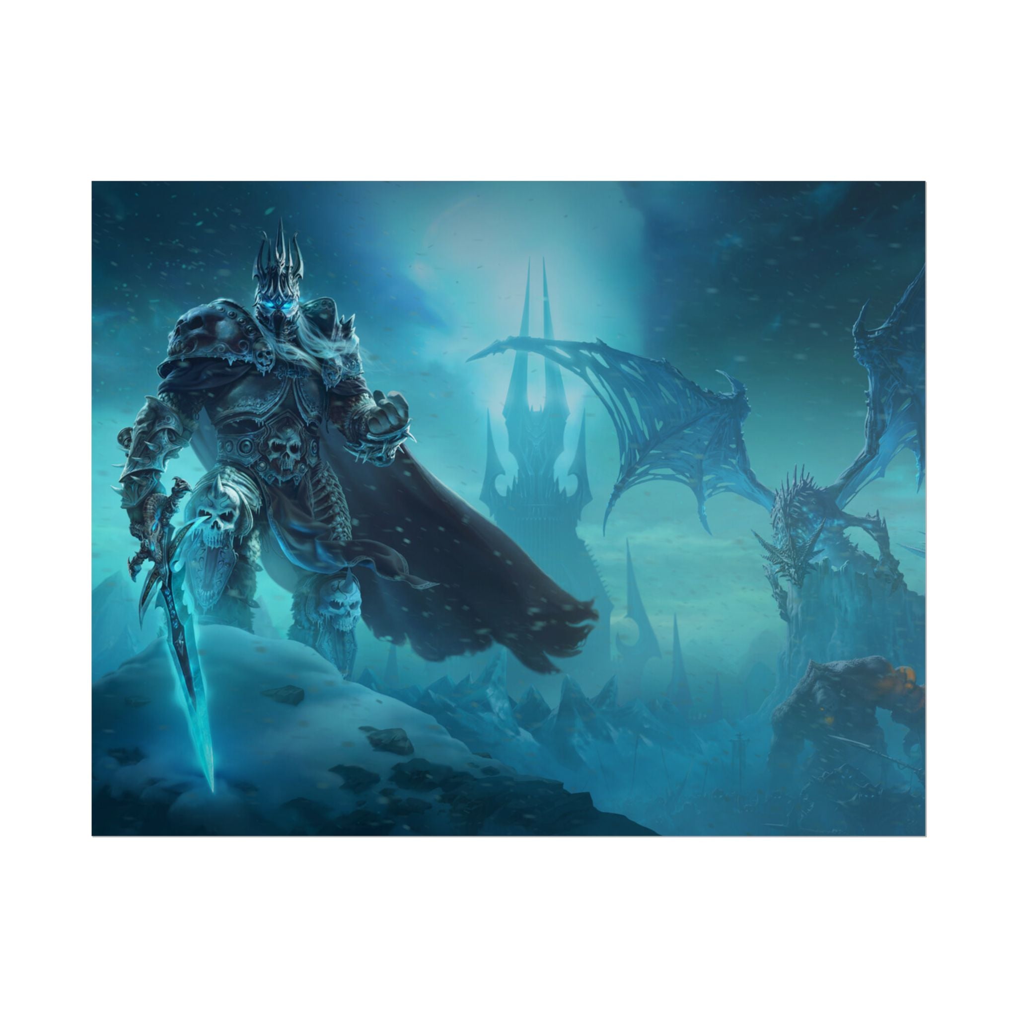Lich King Fantasy Art Print - World of Warcraft
